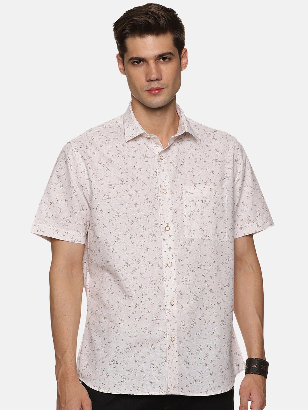 

DON VINO Men Comfort Floral Opaque Printed Casual Shirt, White