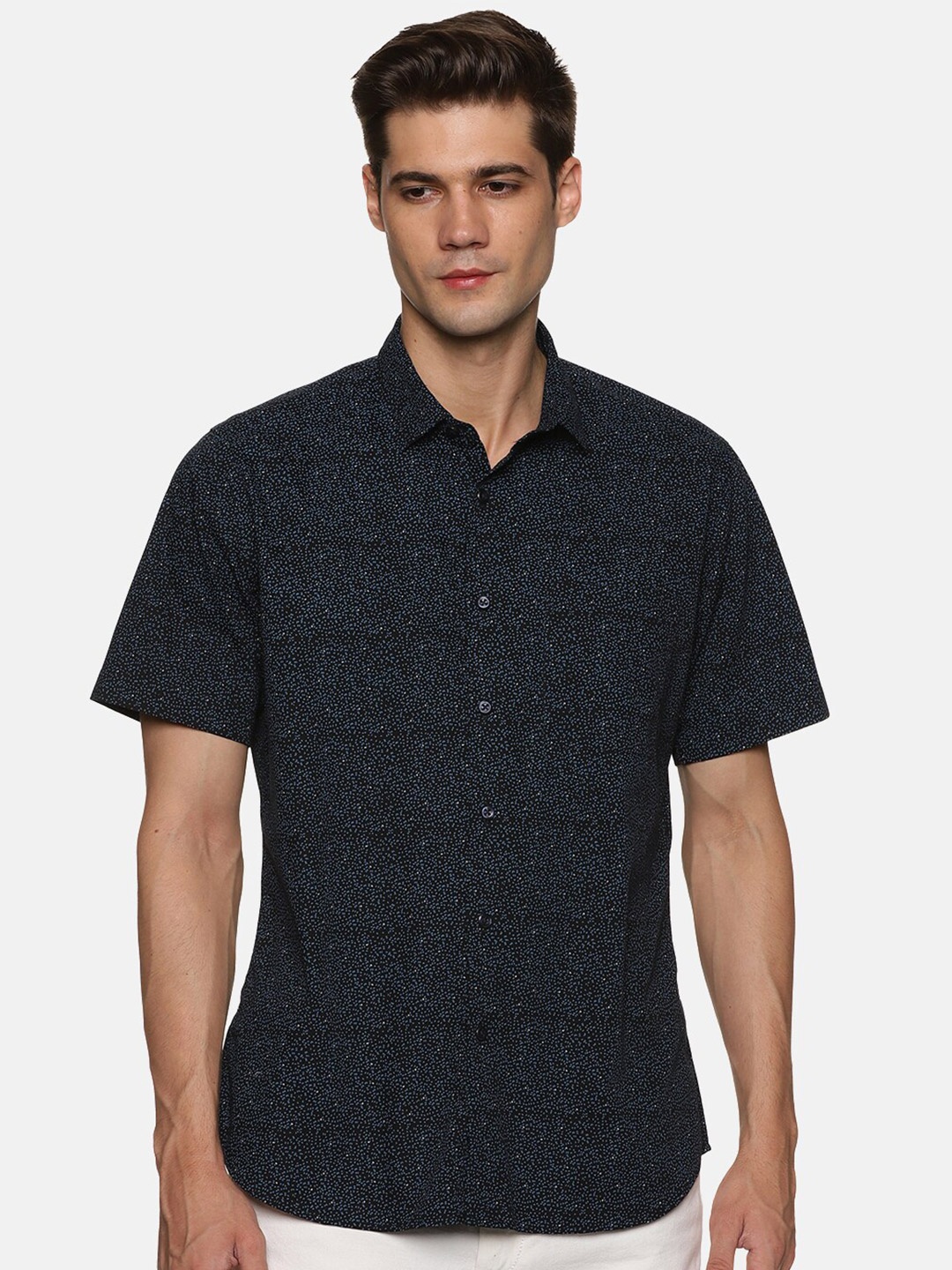 

DON VINO Men Comfort Opaque Printed Casual Shirt, Blue
