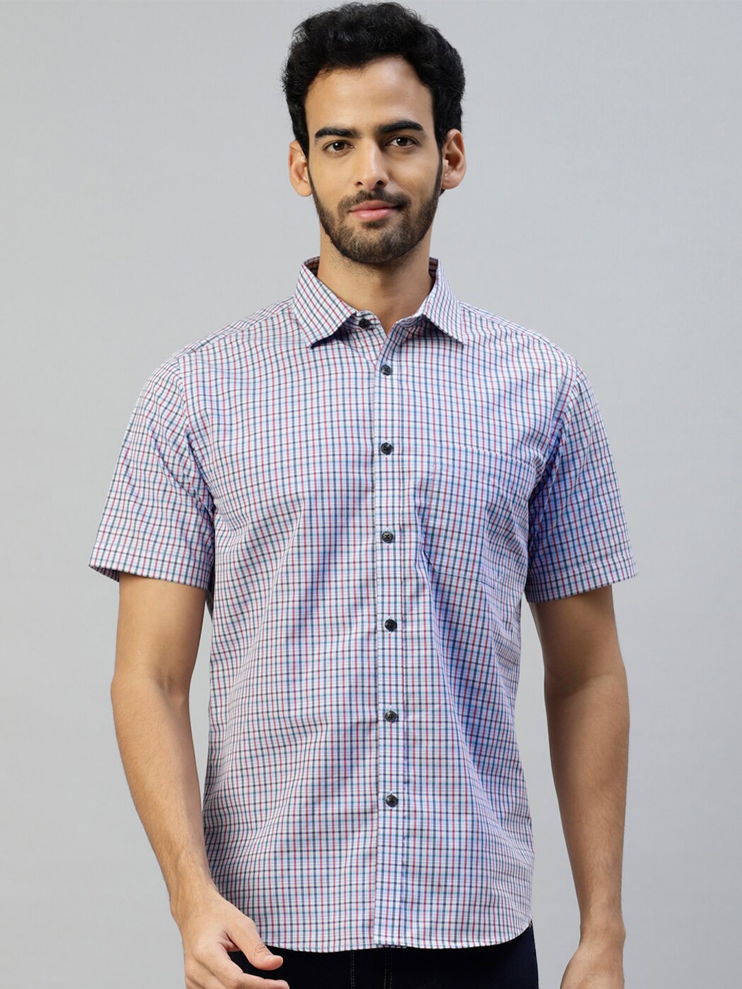 

DON VINO Men Comfort Opaque Checked Casual Shirt, Multi