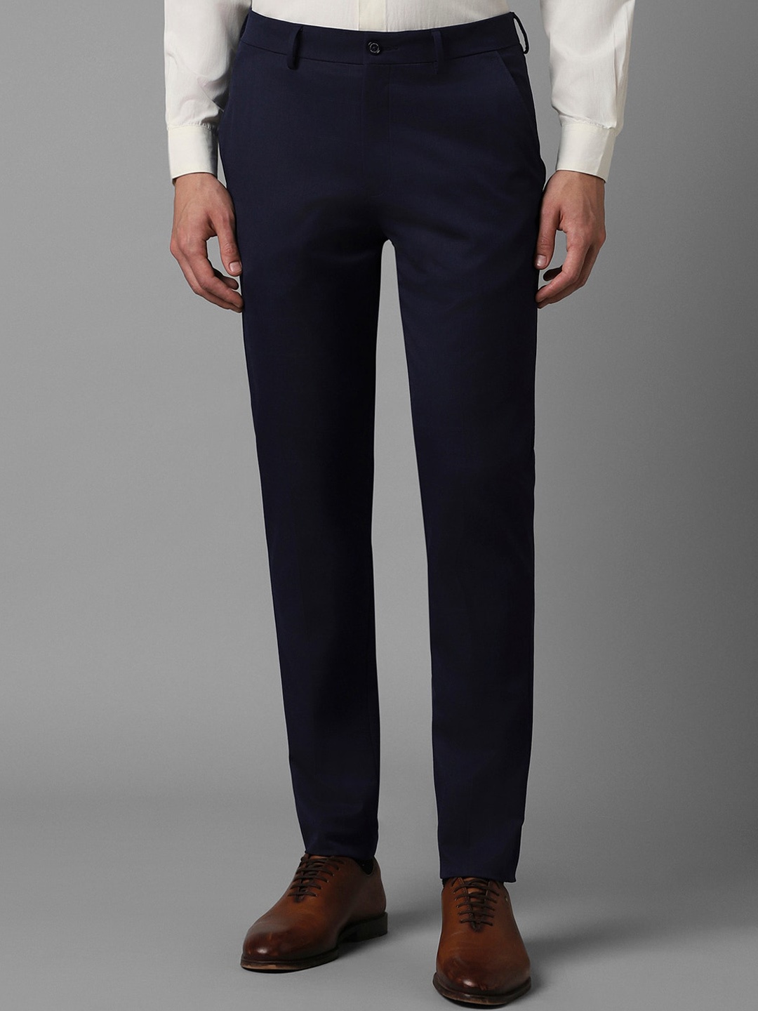 

Louis Philippe Men Slim Fit Trousers, Navy blue