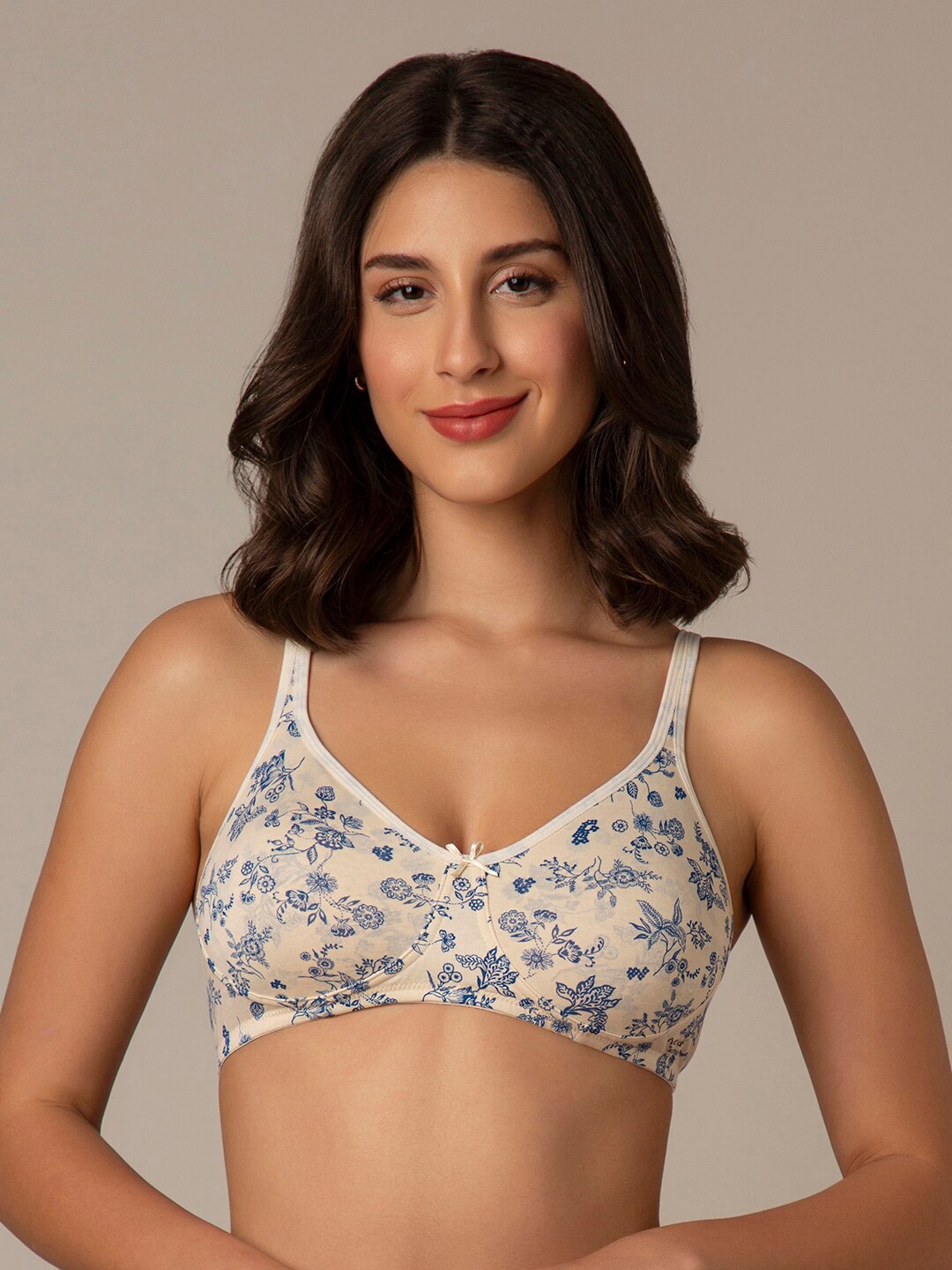 

Amante Floral Bra Full Coverage, Cream