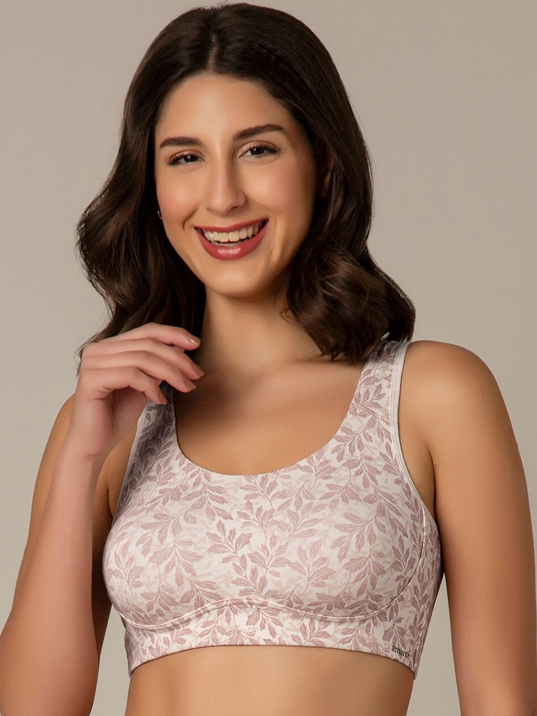 

Amante Floral Bra Full Coverage, Brown