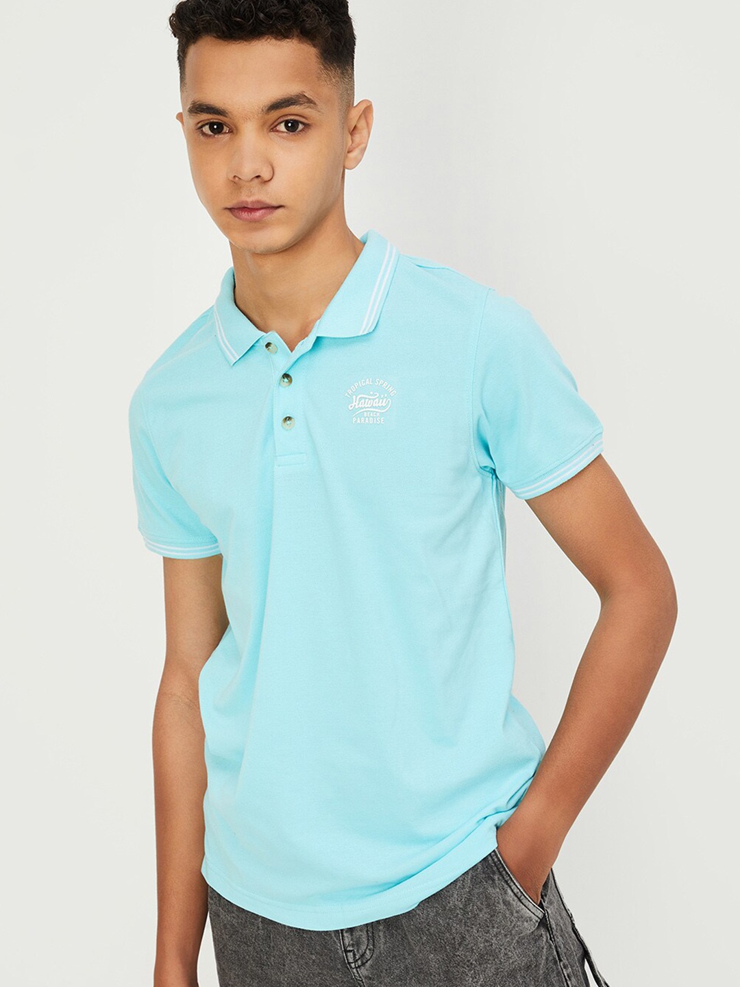 

max Boys Pockets T-shirt, Blue