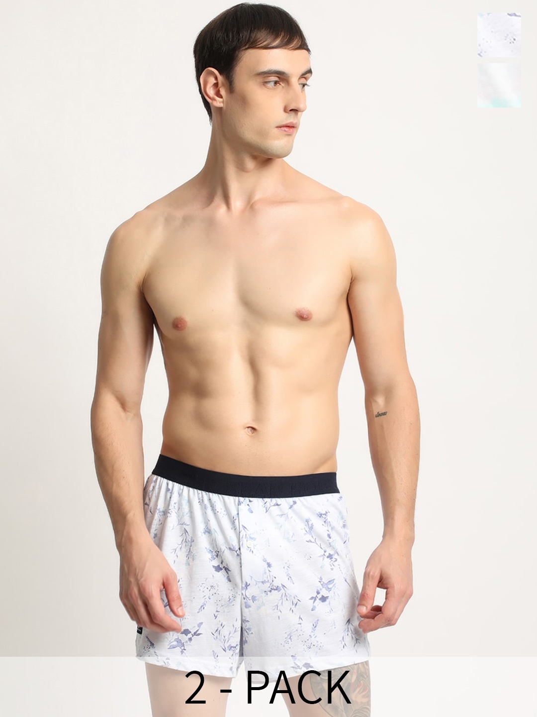 

THE BEAR HOUSE Pack Of 2 Assorted Pure Cotton Boxers BOX-ZULI-MC
