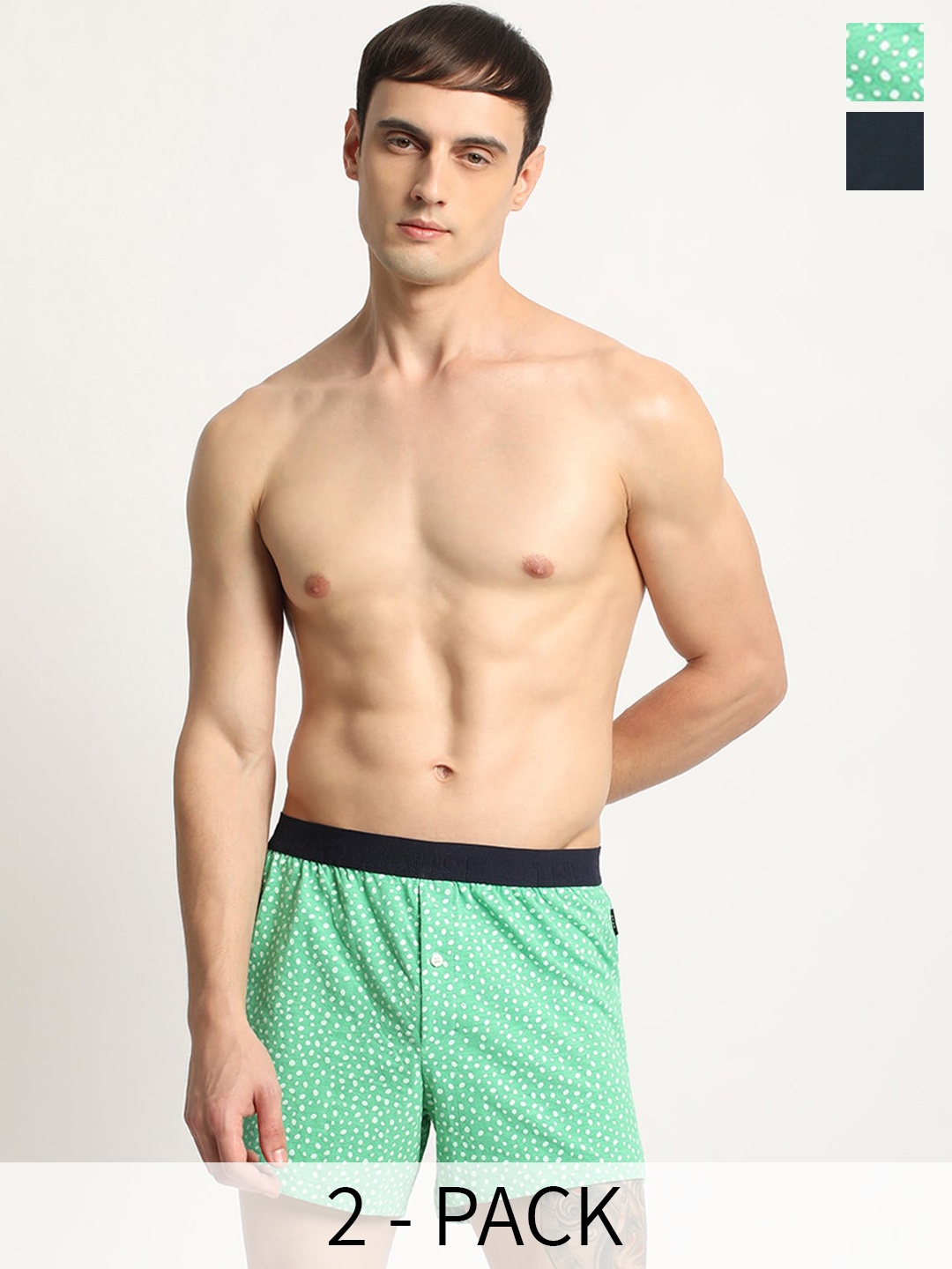 

THE BEAR HOUSE Pack Of 2 Assorted Pure Cotton Boxers BOX-BLOST-MC