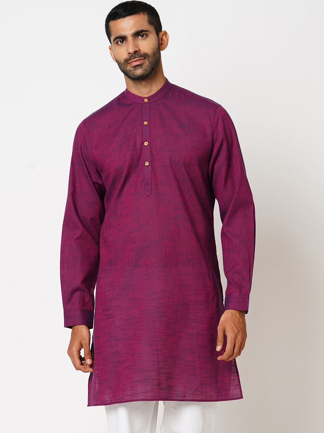 

Indivisual Clothing Men Thread Work Kurta, Purple