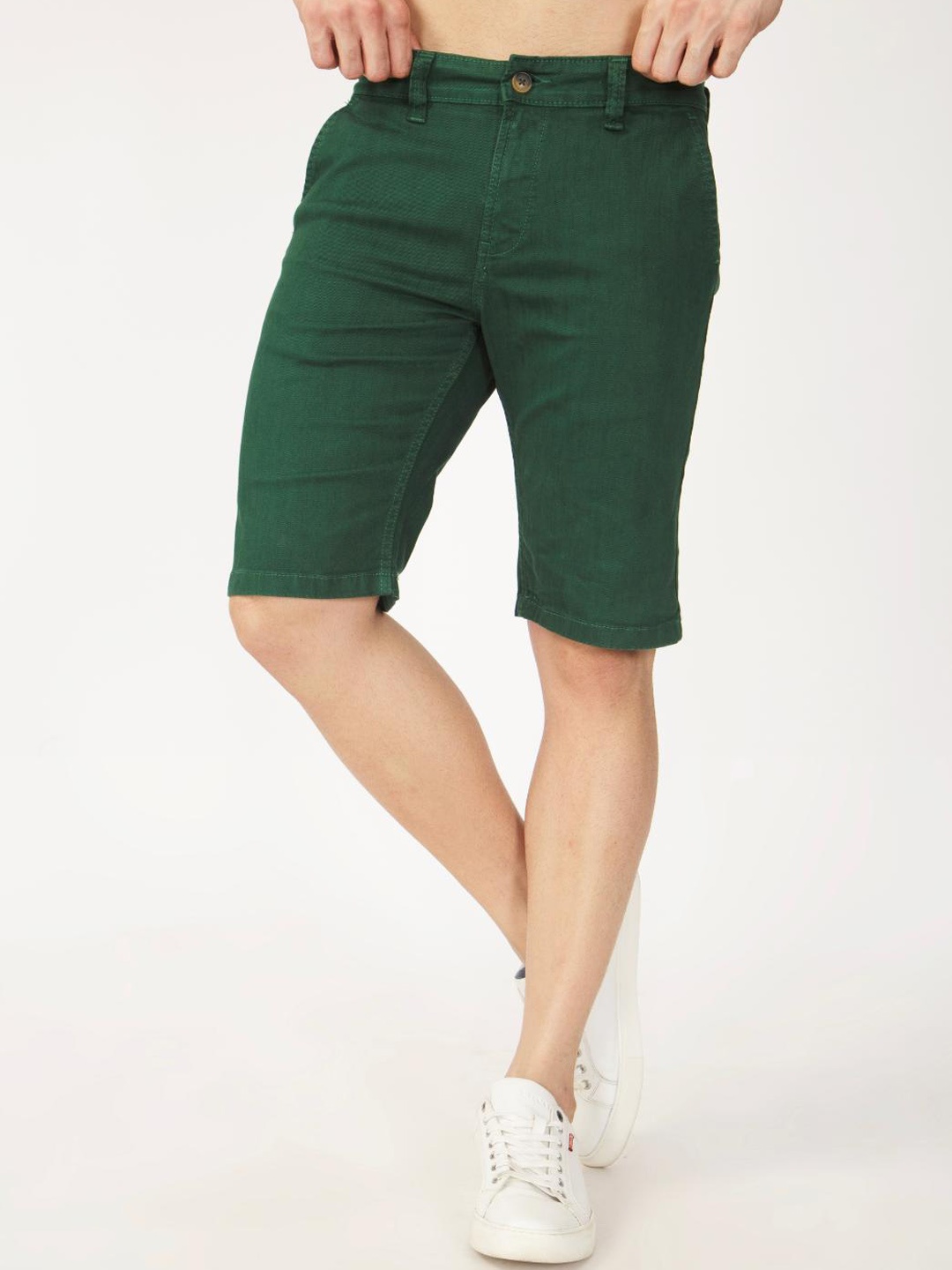 

Jean Cafe Men Slim Fit Shorts, Green