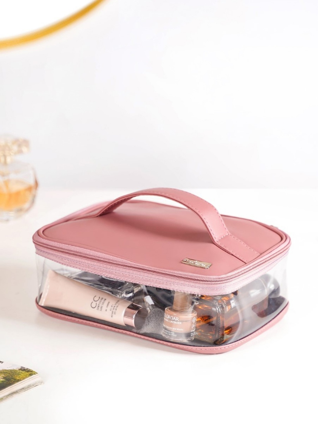 

Nestasia Compact Vanity Bag Travel Accessory, Pink