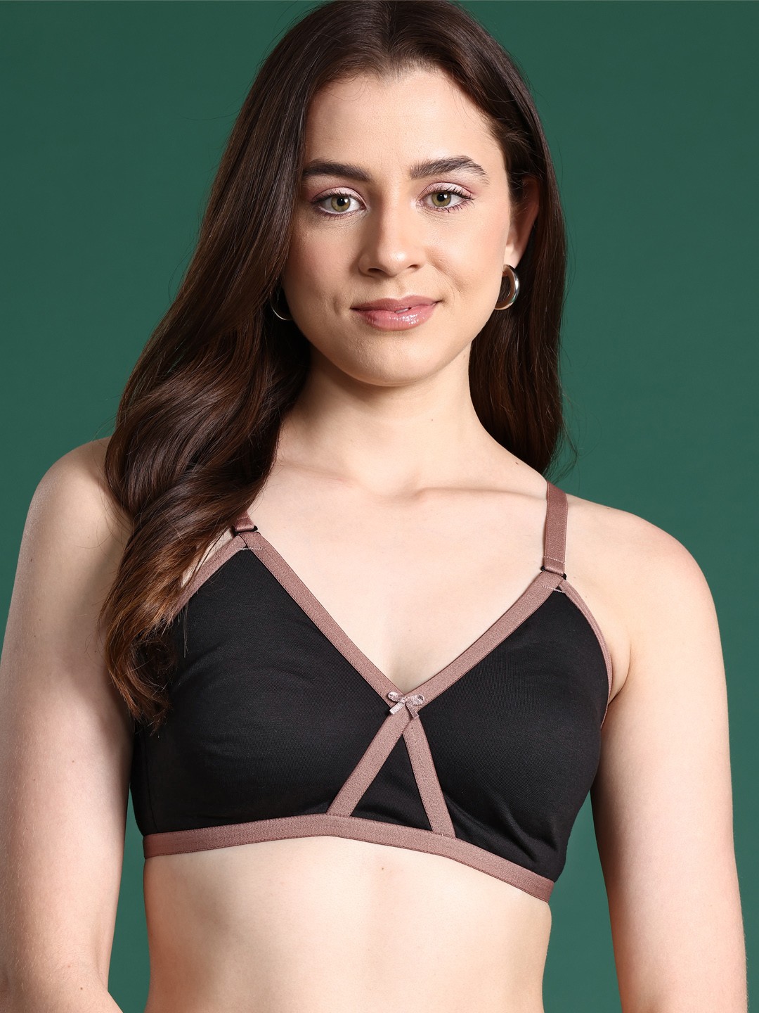 

DressBerry Solid Bra - Full Coverage, Black
