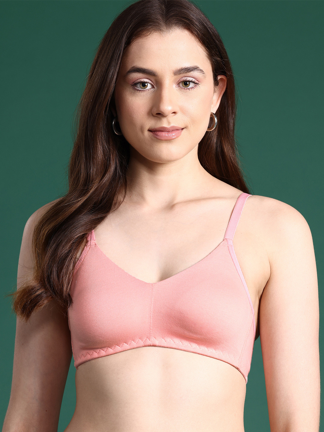 

DressBerry Solid Bra - Full Coverage, Pink