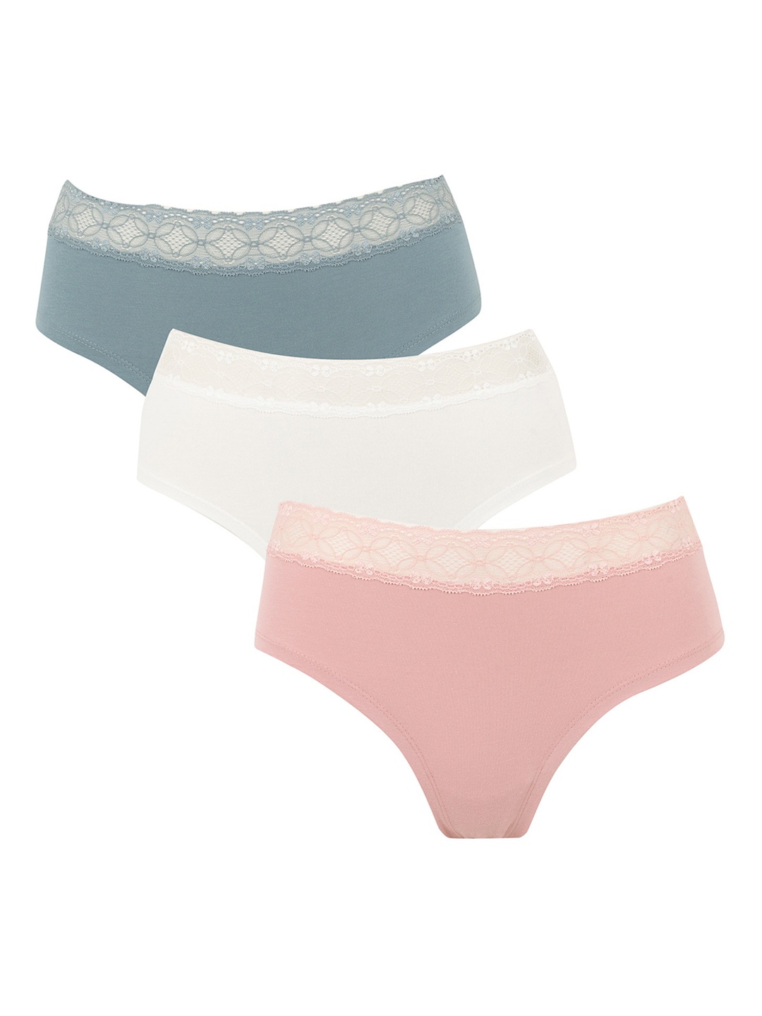 

DeFacto Pack Of 3 Mid-Rise Basic Briefs 233961516, Pink