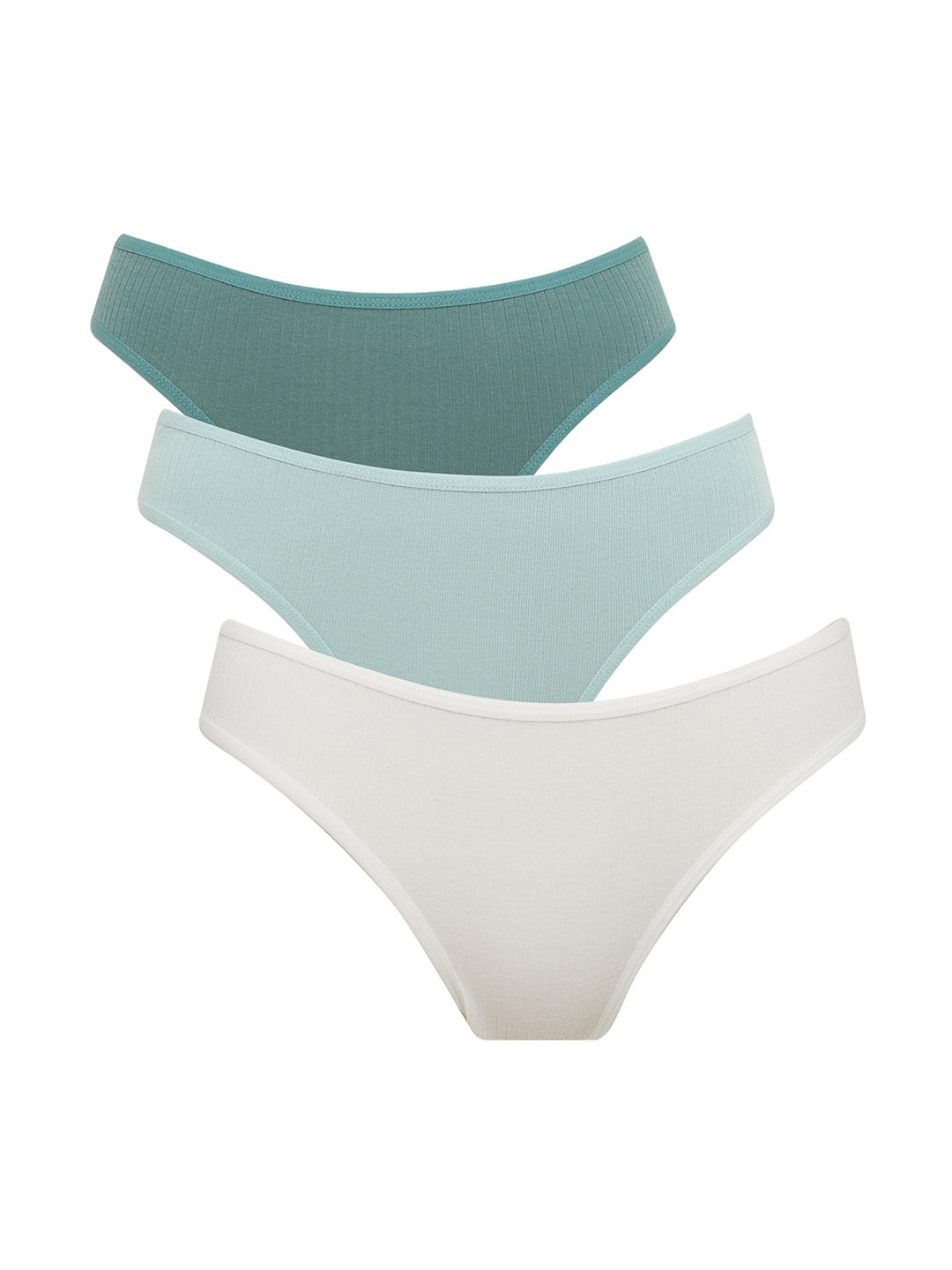 

DeFacto Pack Of 3 Mid Rise Bascic Briefs 234114160, Green