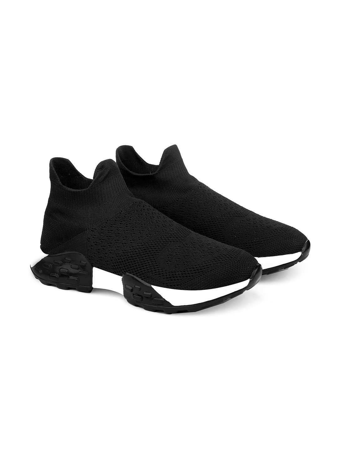 

Bxxy Men Mesh High-Top Running Non-Marking Shoes, Black