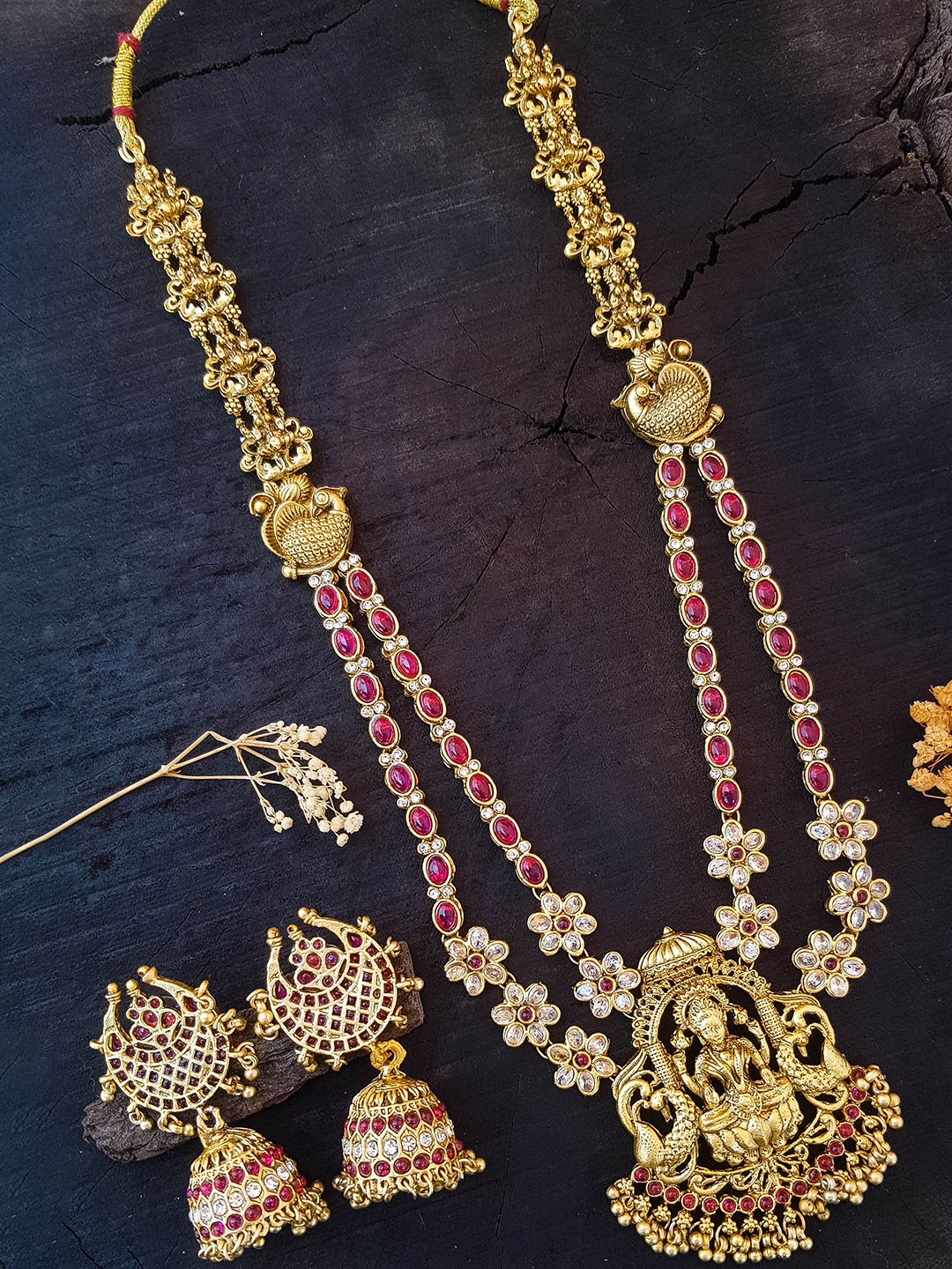 

GRIIHAM Gold-Plated CZ Studded Jewellery Set