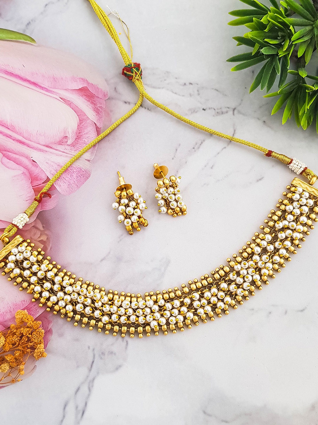 

GRIIHAM Gold-Plated CZ Studded Jewellery Set