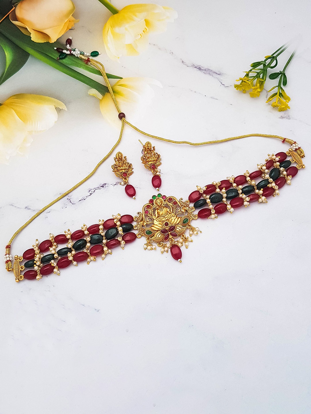 

GRIIHAM Gold-Plated CZ Studded Jewellery Set