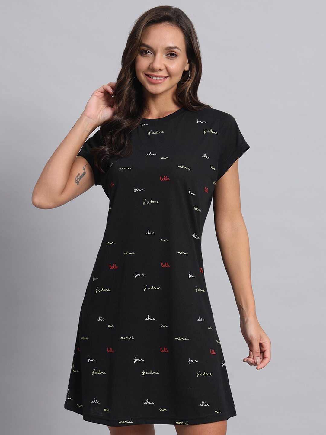 

Obaan T-shirt Dress, Black