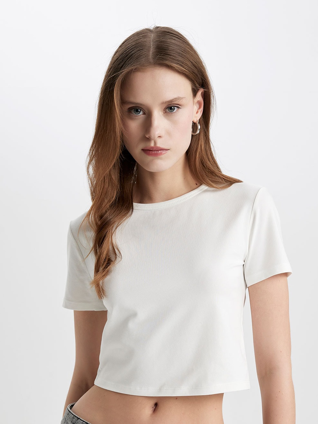 

DeFacto Women Typography Pockets T-shirt, Na
