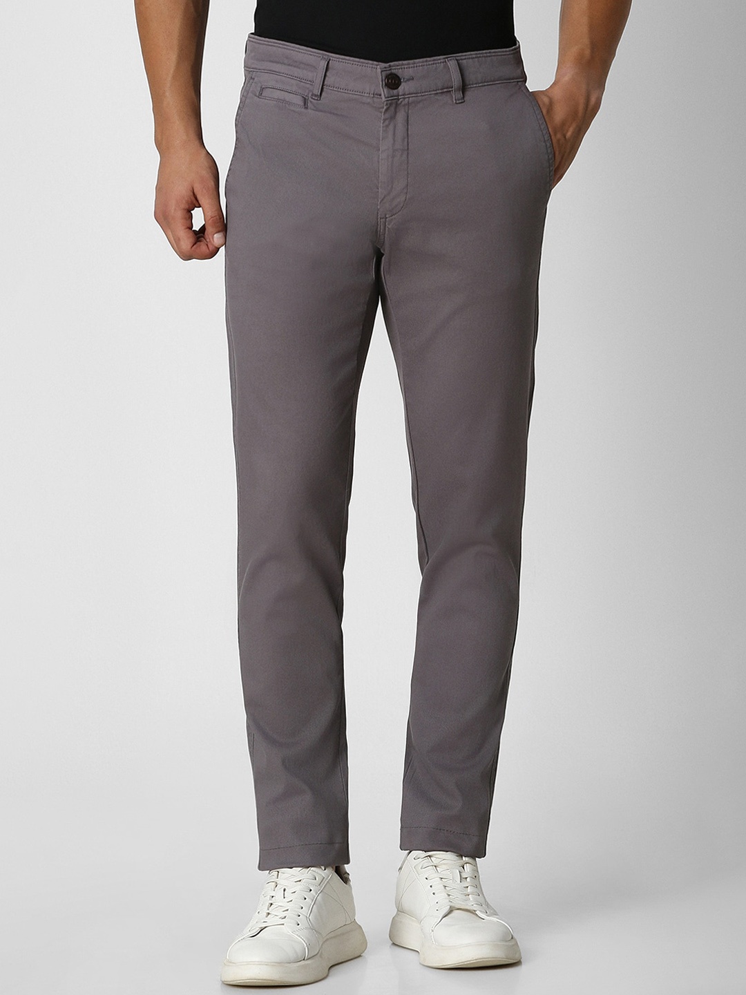 

Van Heusen Sport Men Textured Slim Fit Trousers, Grey