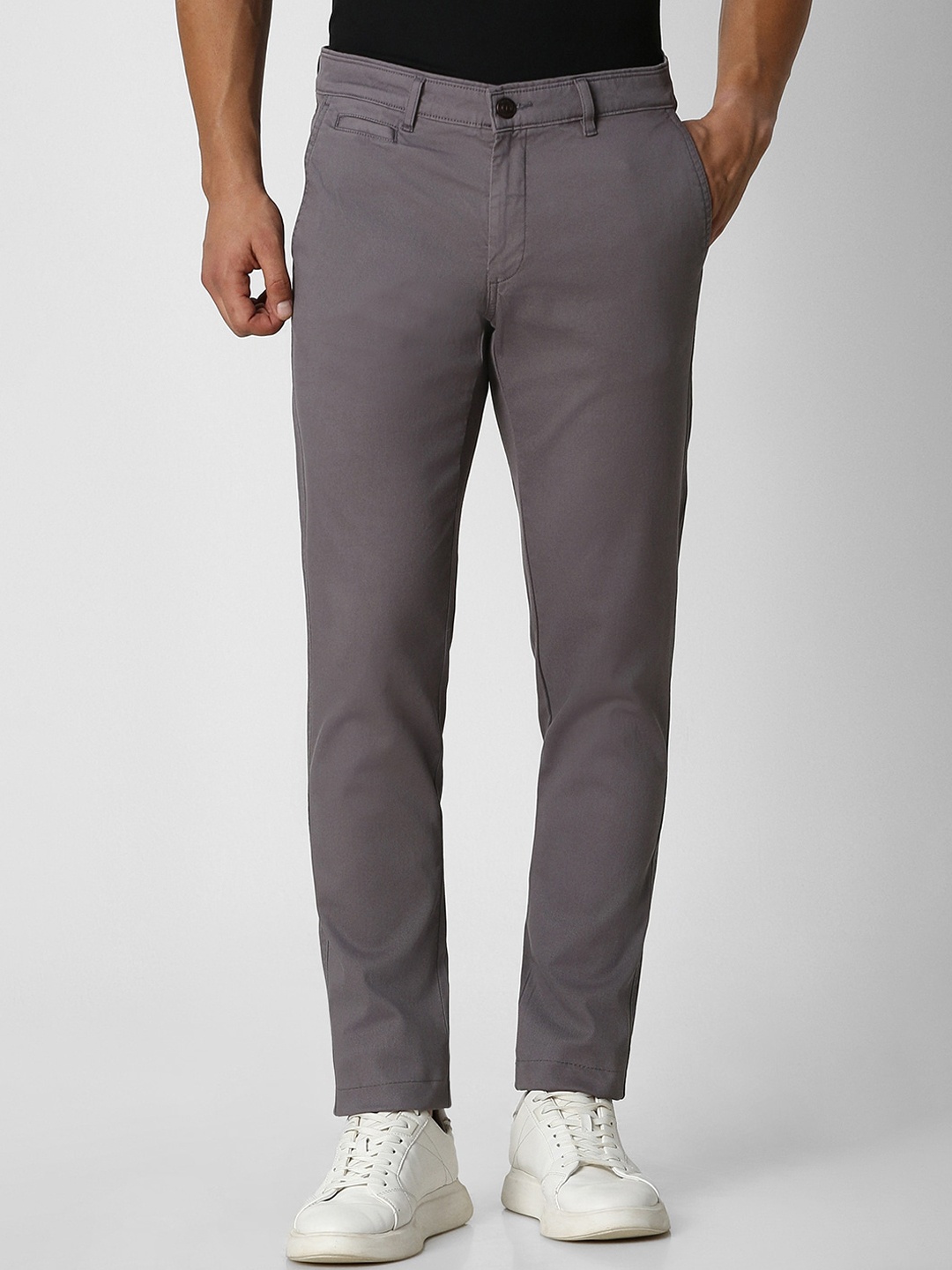 

Van Heusen Sport Men Textured Slim Fit Trousers, Grey