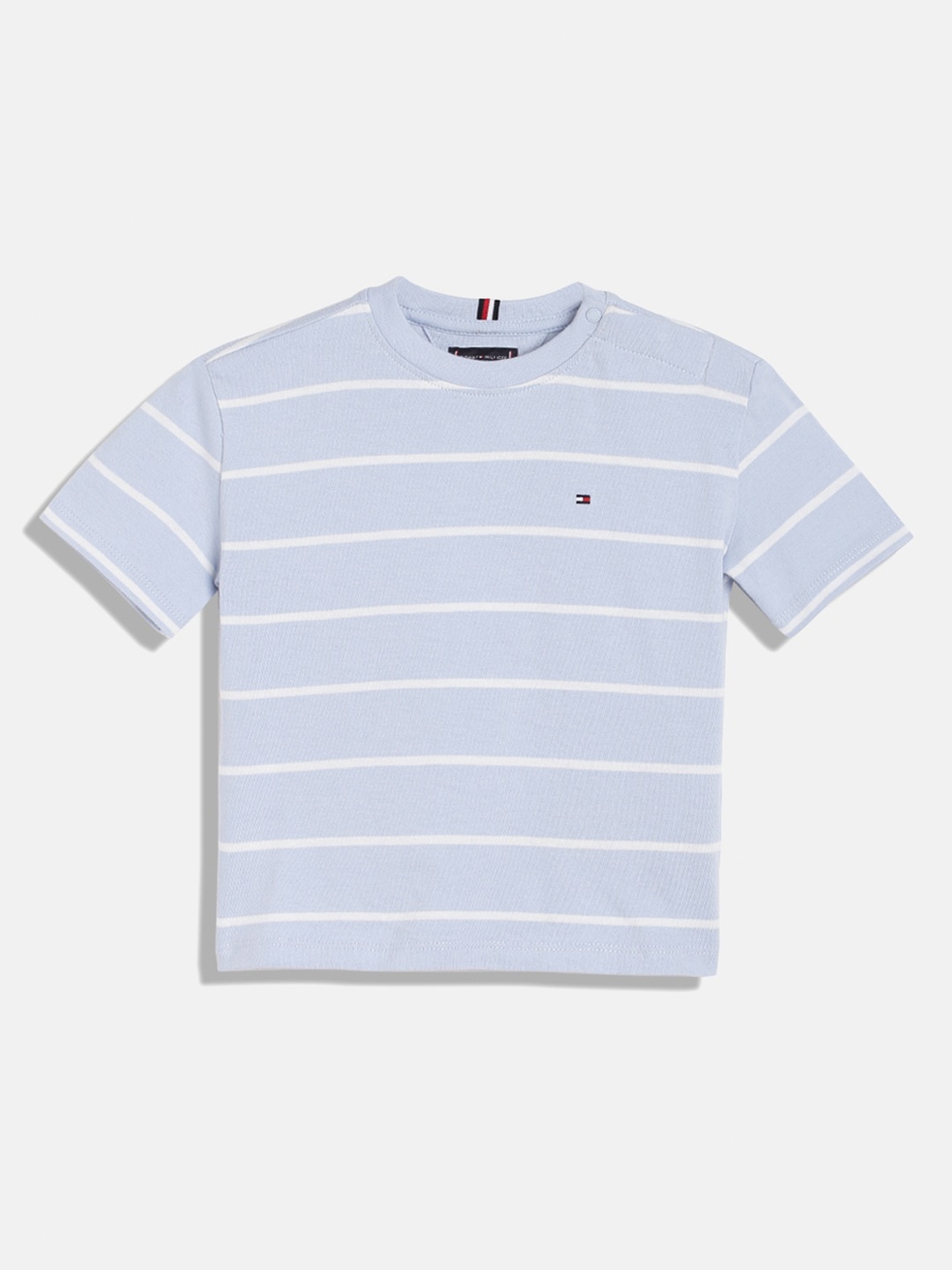 

Tommy Hilfiger Boys Striped V-Neck Pockets T-shirt, Blue
