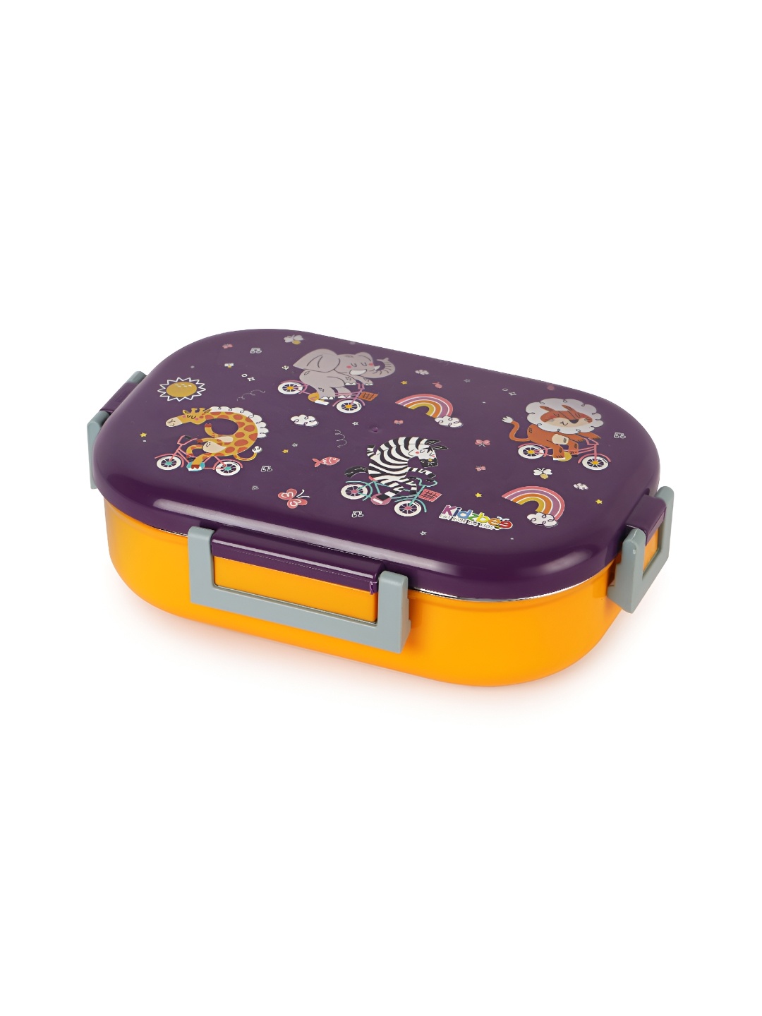 

Cello Kidzbee Apollo Wild Wheels Lunch Box with 3D Touch & Feel Designs-700ml, Violet