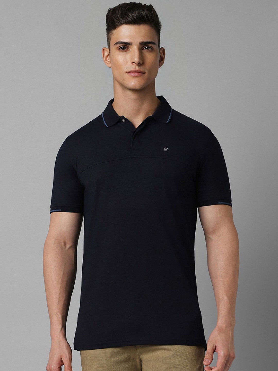 

Louis Philippe Sport Men Polo Collar Slim Fit T-shirt, Black