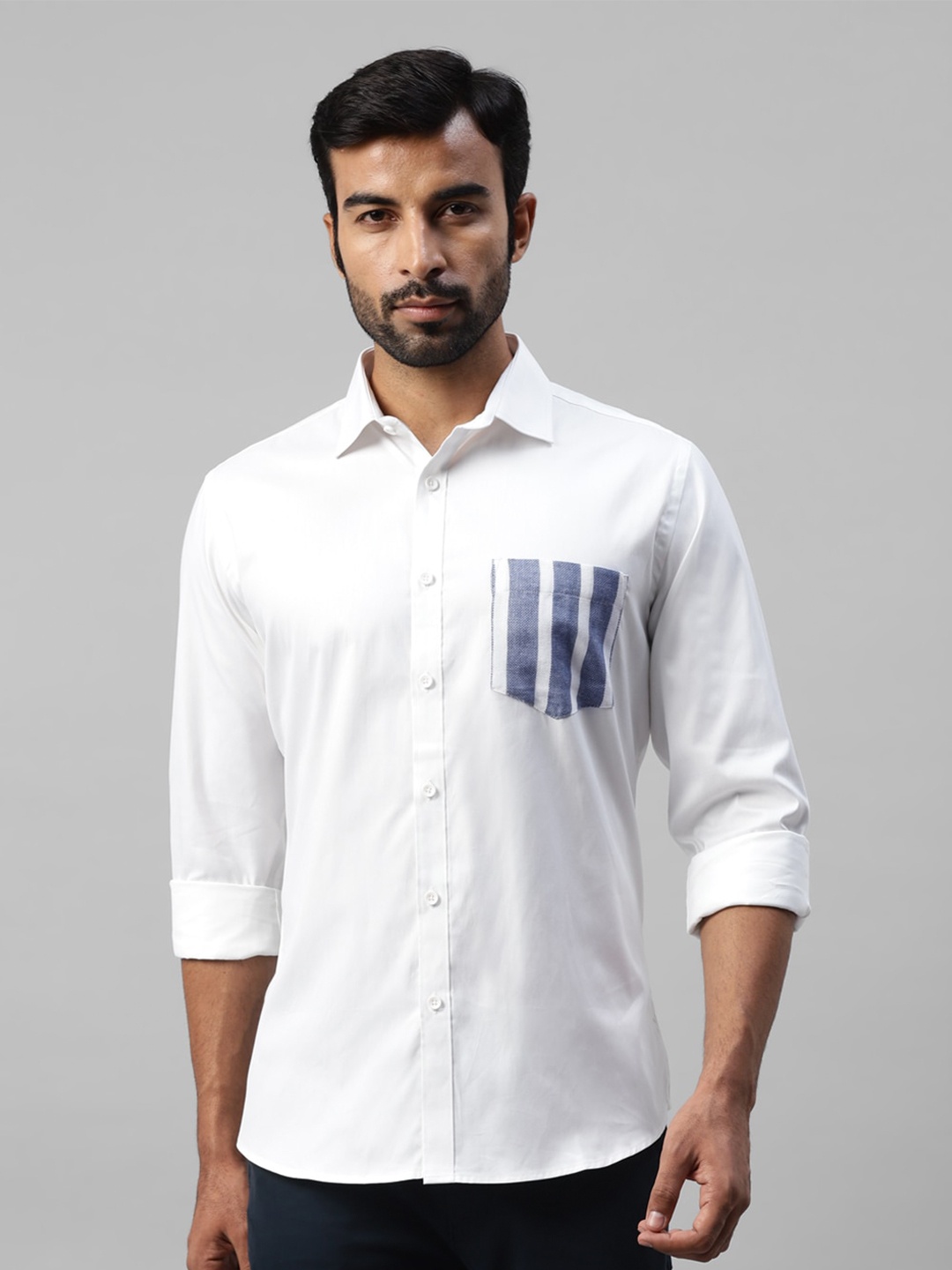 

DON VINO Men Comfort Opaque Casual Shirt, White