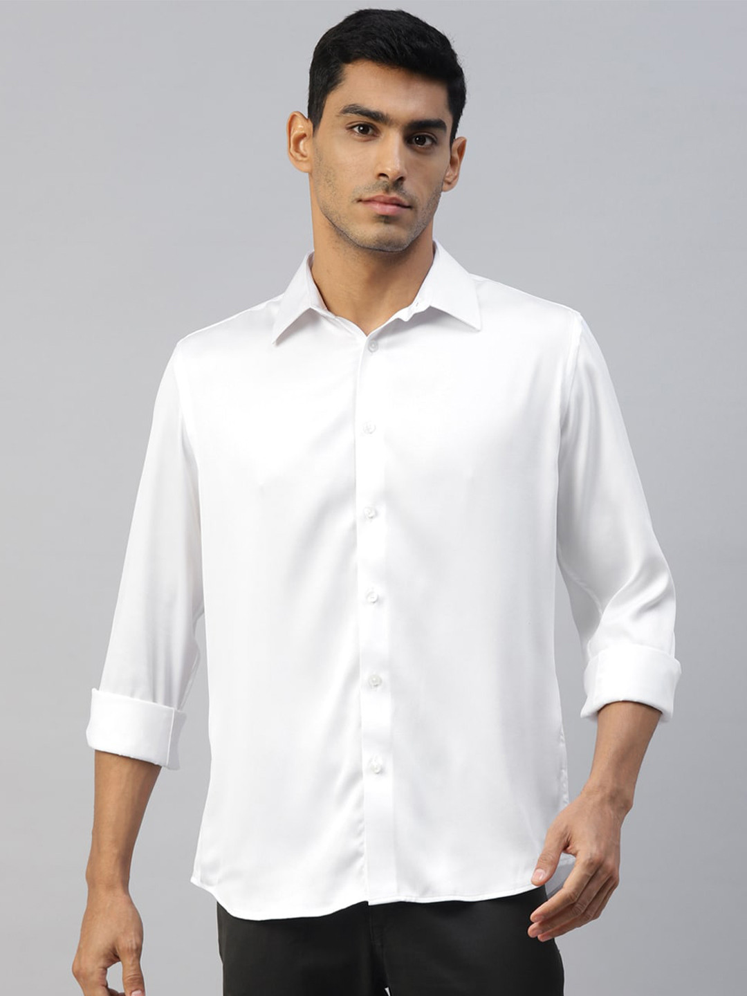 

DON VINO Men Comfort Opaque Casual Shirt, White