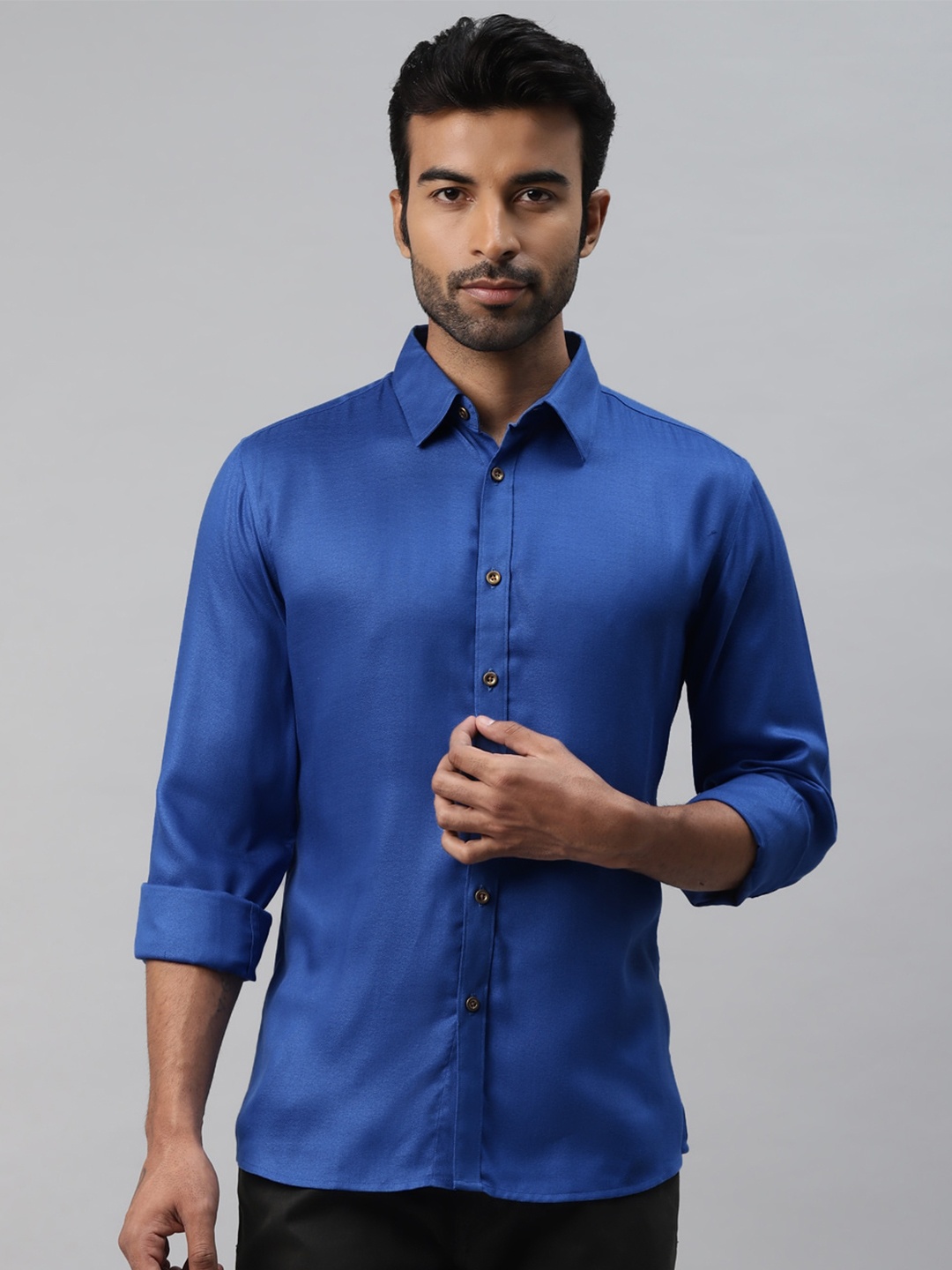 

DON VINO Men Comfort Opaque Casual Shirt, Blue