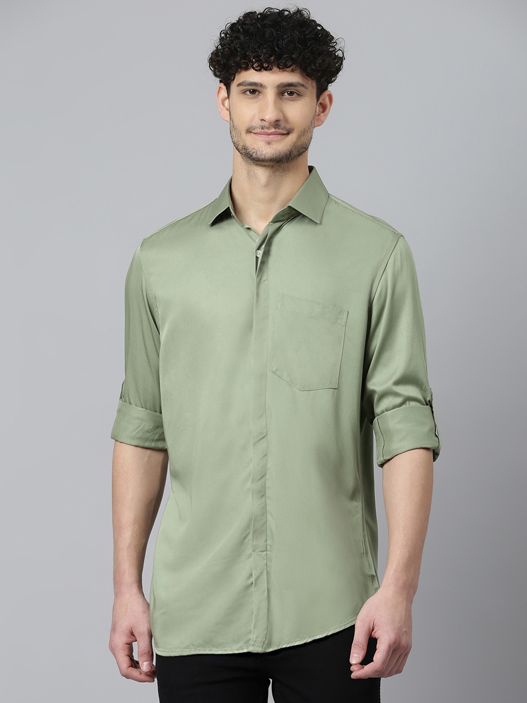 

DON VINO Men Comfort Opaque Casual Shirt, Green
