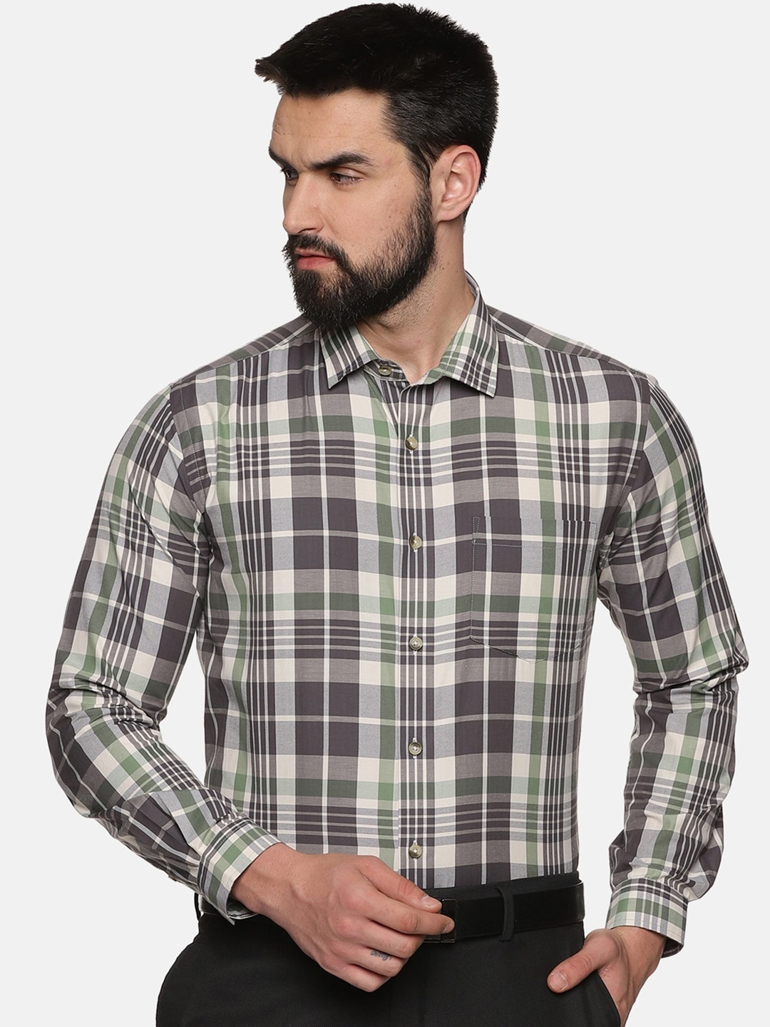 

DON VINO Men Comfort Slim Fit Tartan Checks Opaque Checked Casual Shirt, Multi