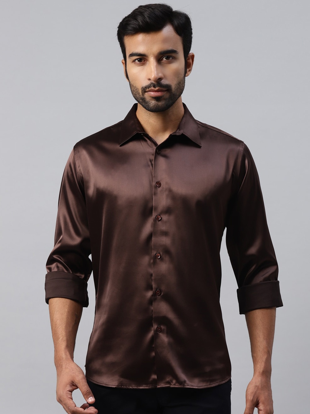 

DON VINO Men Comfort Opaque Casual Shirt, Brown