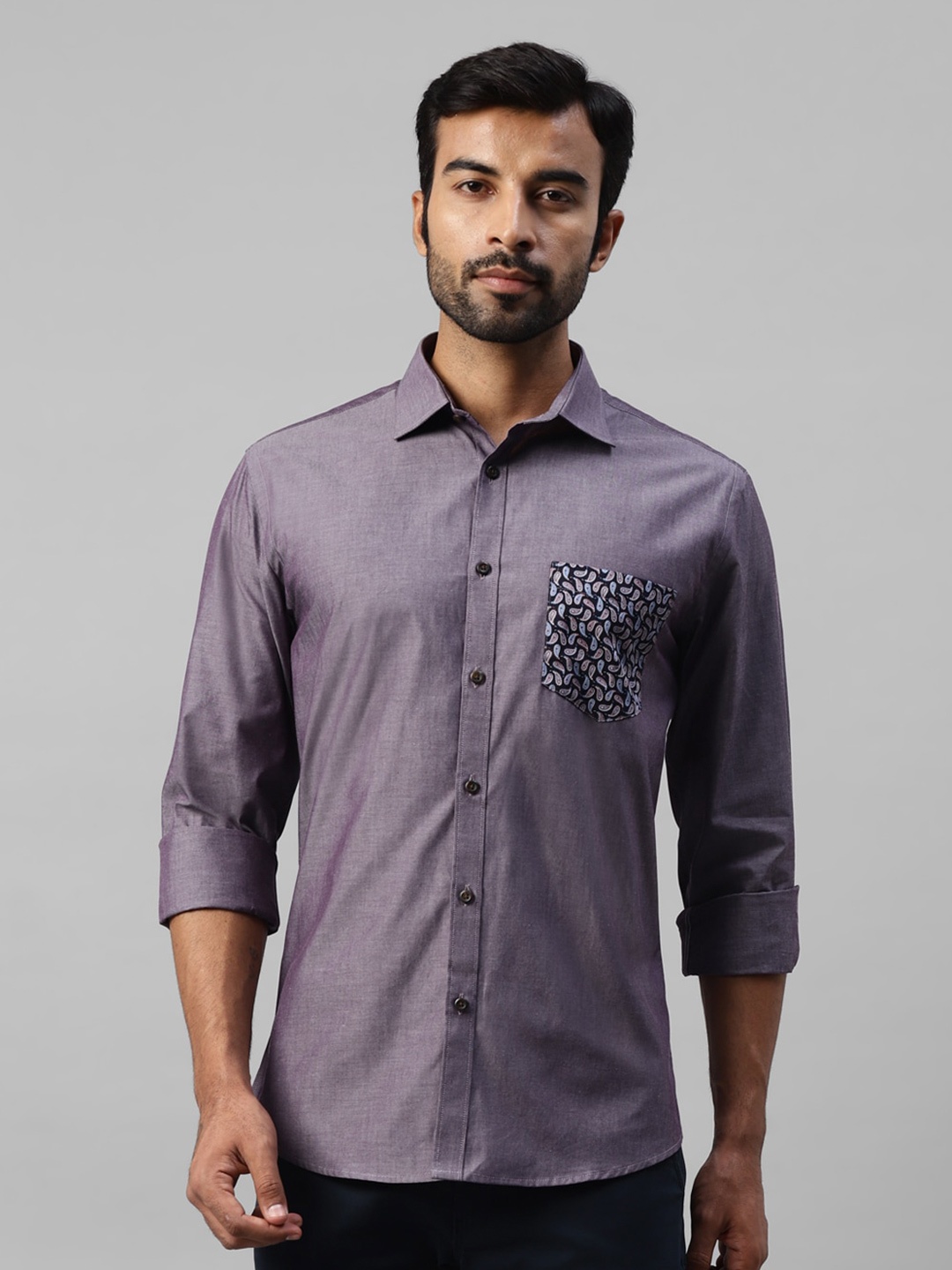 

DON VINO Men Comfort Opaque Casual Shirt, Purple