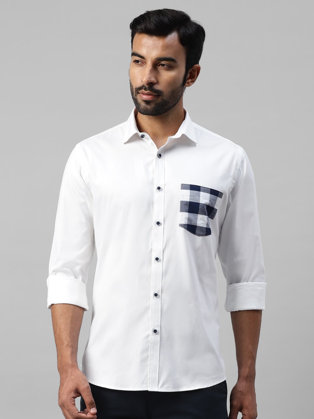 

DON VINO Men Comfort Opaque Casual Shirt, White