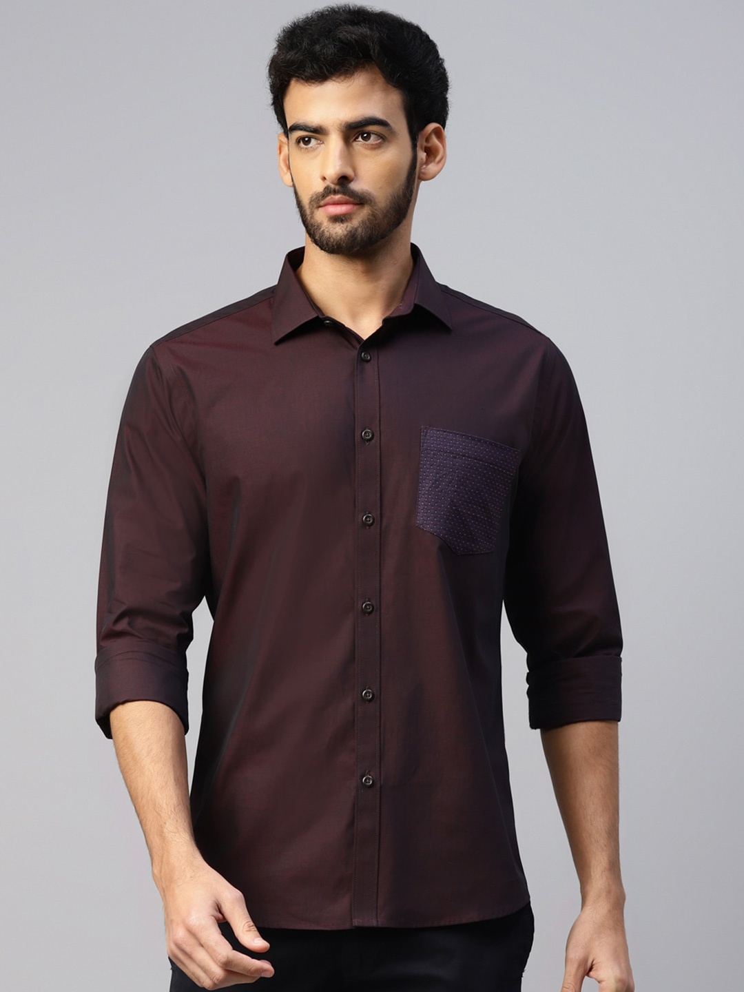 

DON VINO Men Comfort Opaque Casual Shirt, Maroon