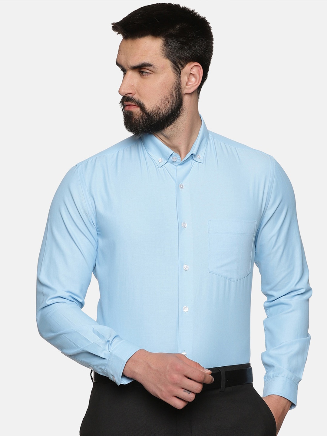 

DON VINO Men Comfort Slim Fit Opaque Casual Shirt, Blue
