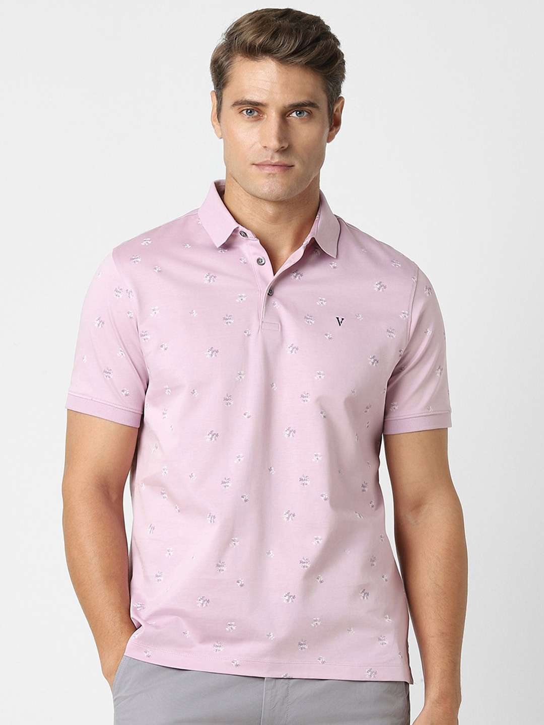 

Van Heusen Men Polo Collar Pockets T-shirt, Pink