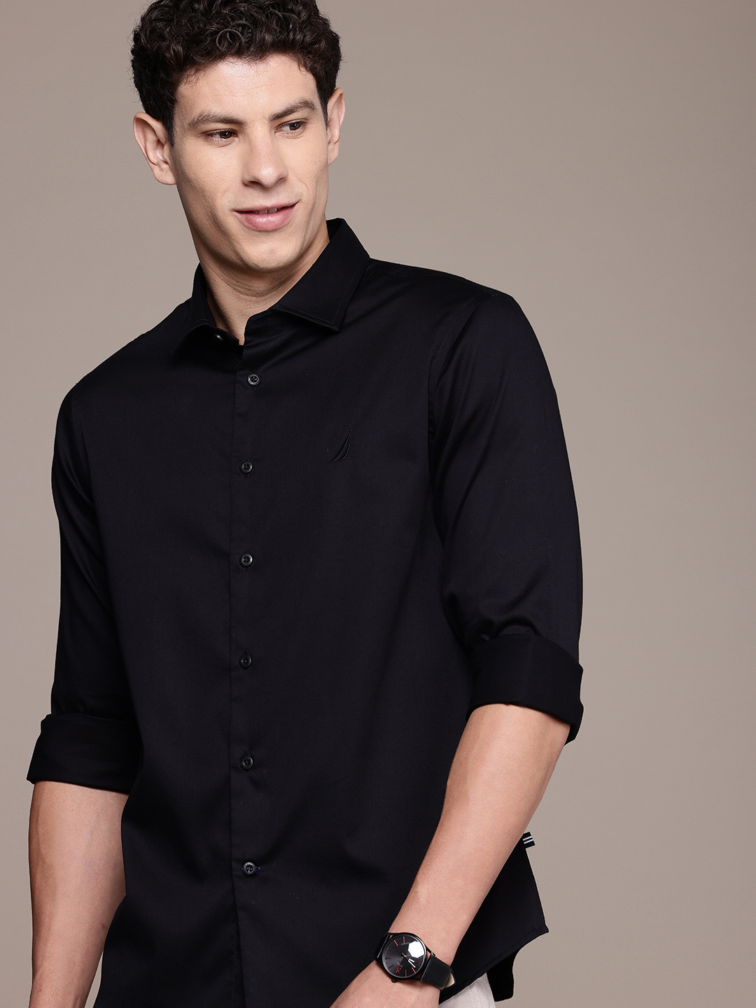 

Nautica Slim Fit Casual Shirt, Black