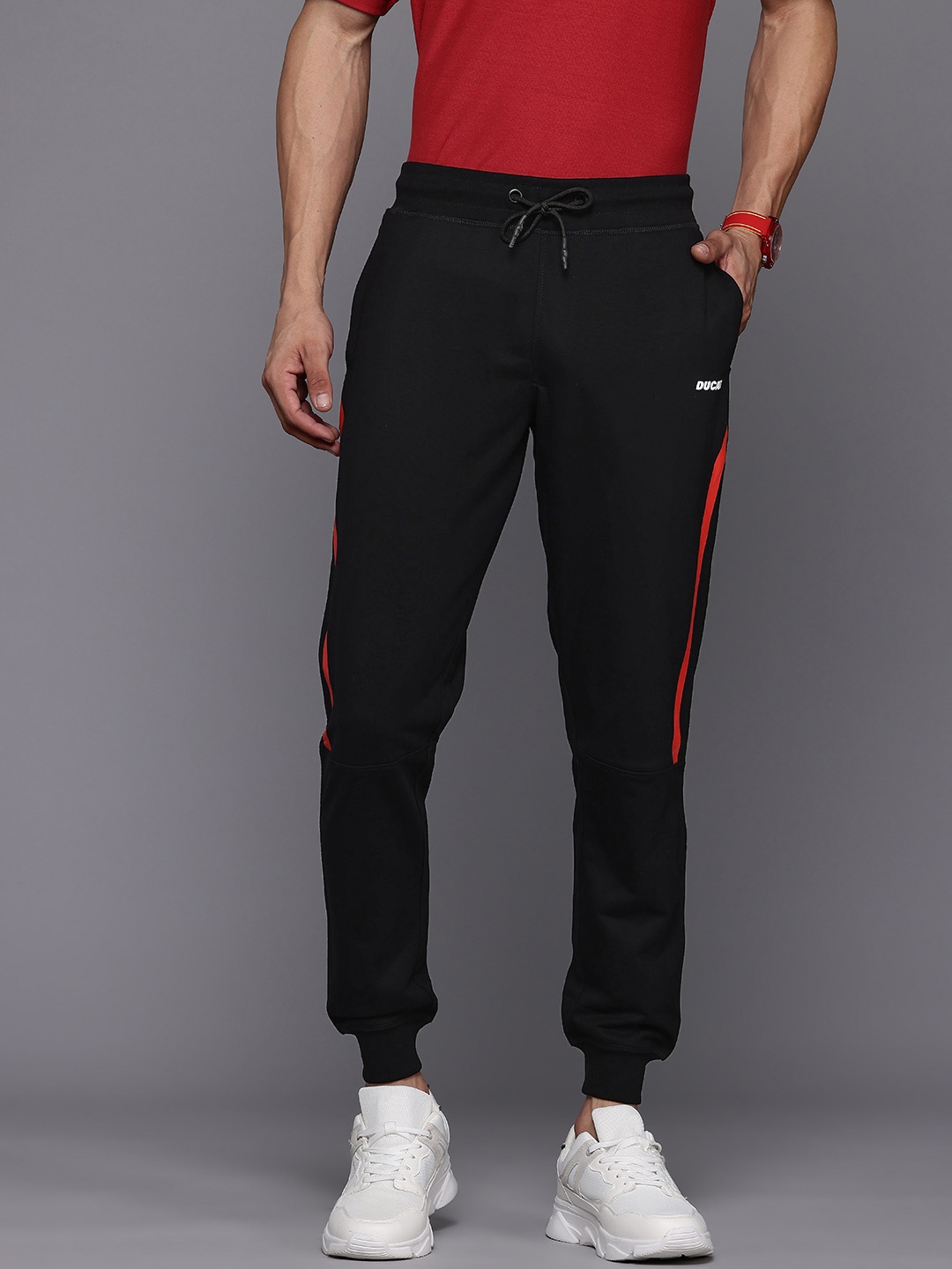 

Ducati Men Regular Fit Joggers, Black