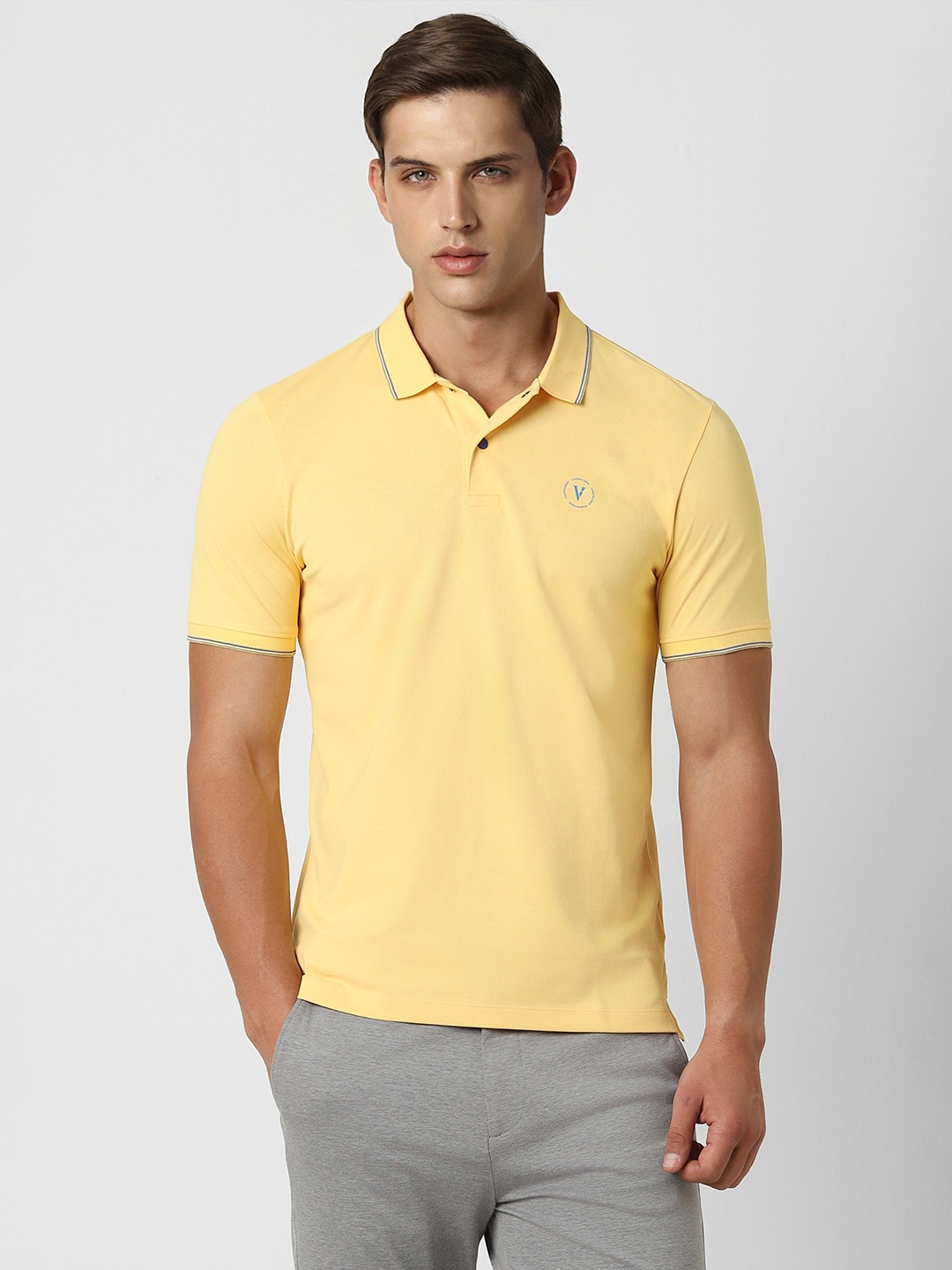 

Van Heusen Flex Short Sleeves Polo Collar T-shirt, Yellow