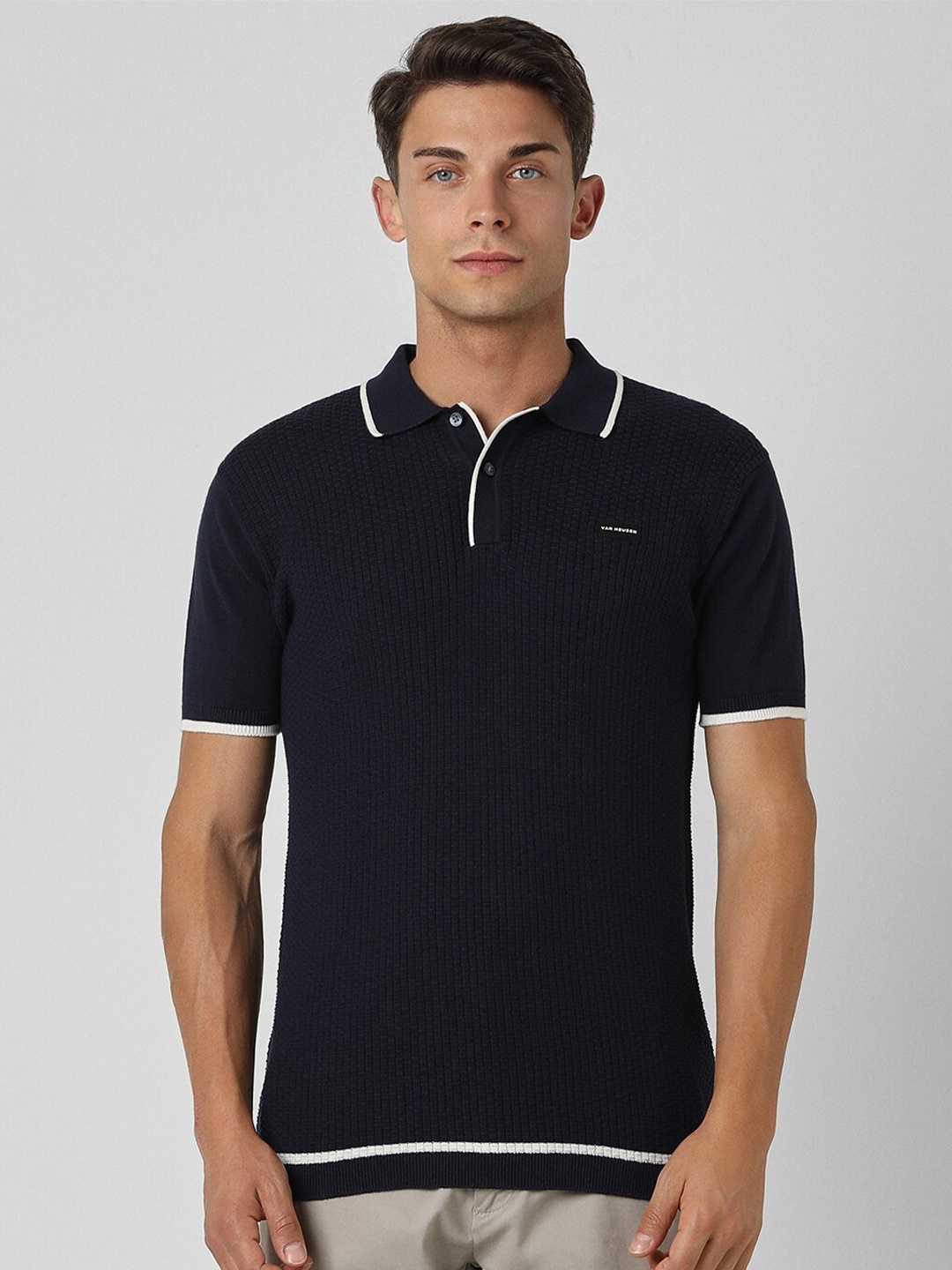 

Van Heusen Sport Men Polo Collar T-shirt, Navy blue