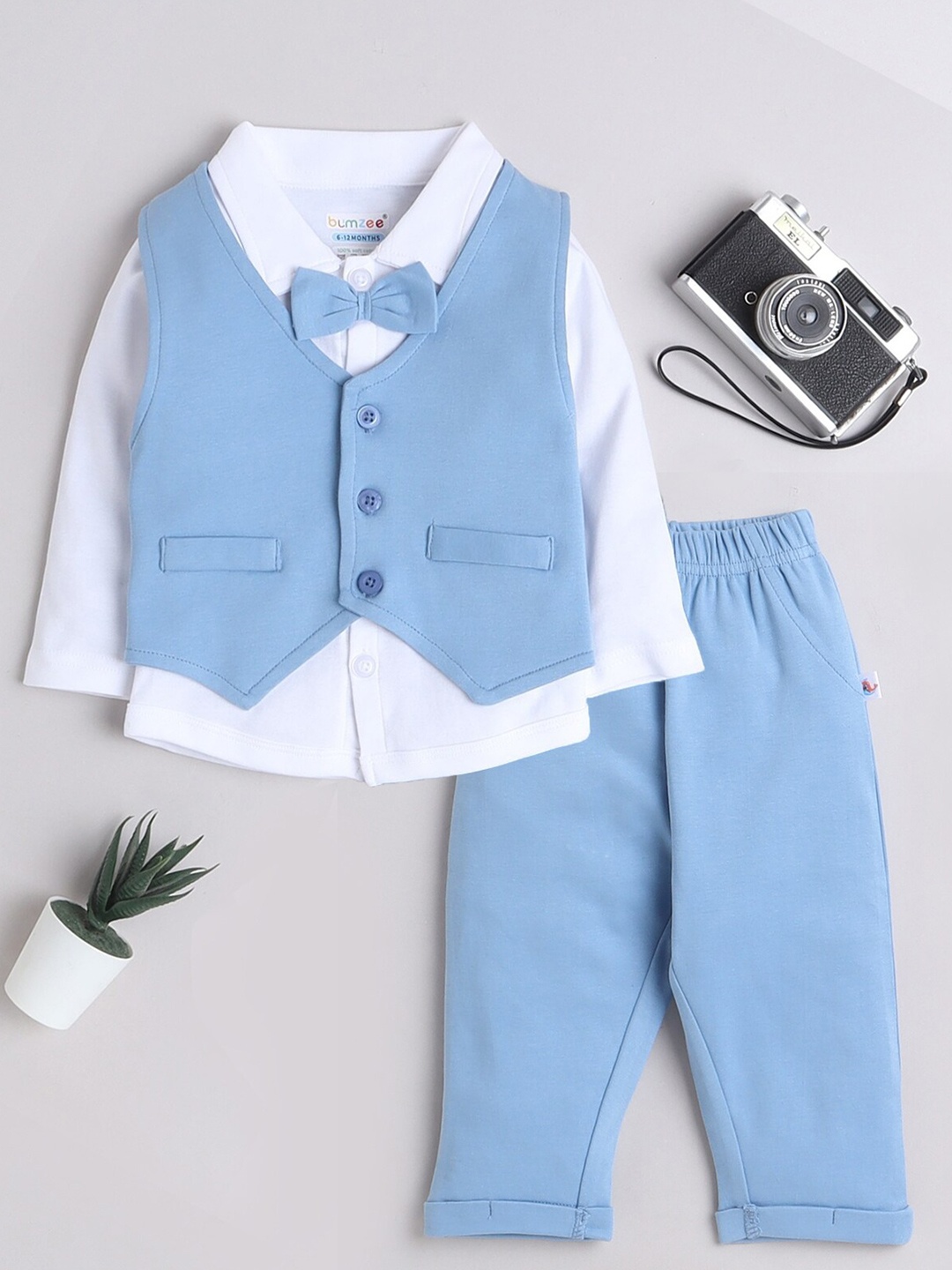 

BUMZEE Boys Shirt with Trousers, Blue