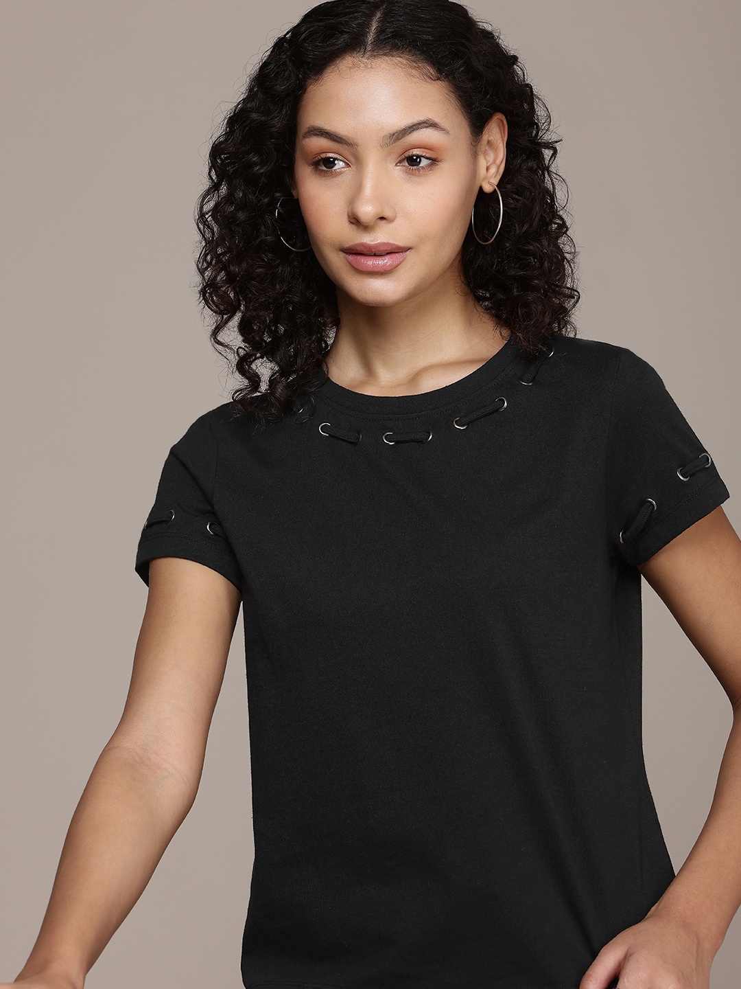 

The Roadster Life Co. Round Neck Top, Black