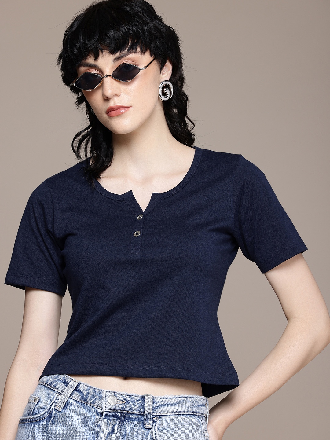 

The Roadster Life Co. Casual Top, Navy blue