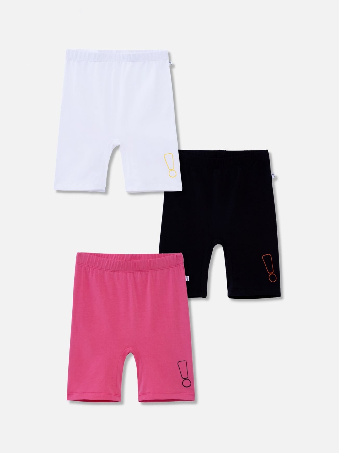

You Got Plan B Girls Colourblocked Cycling Sports Shorts, White