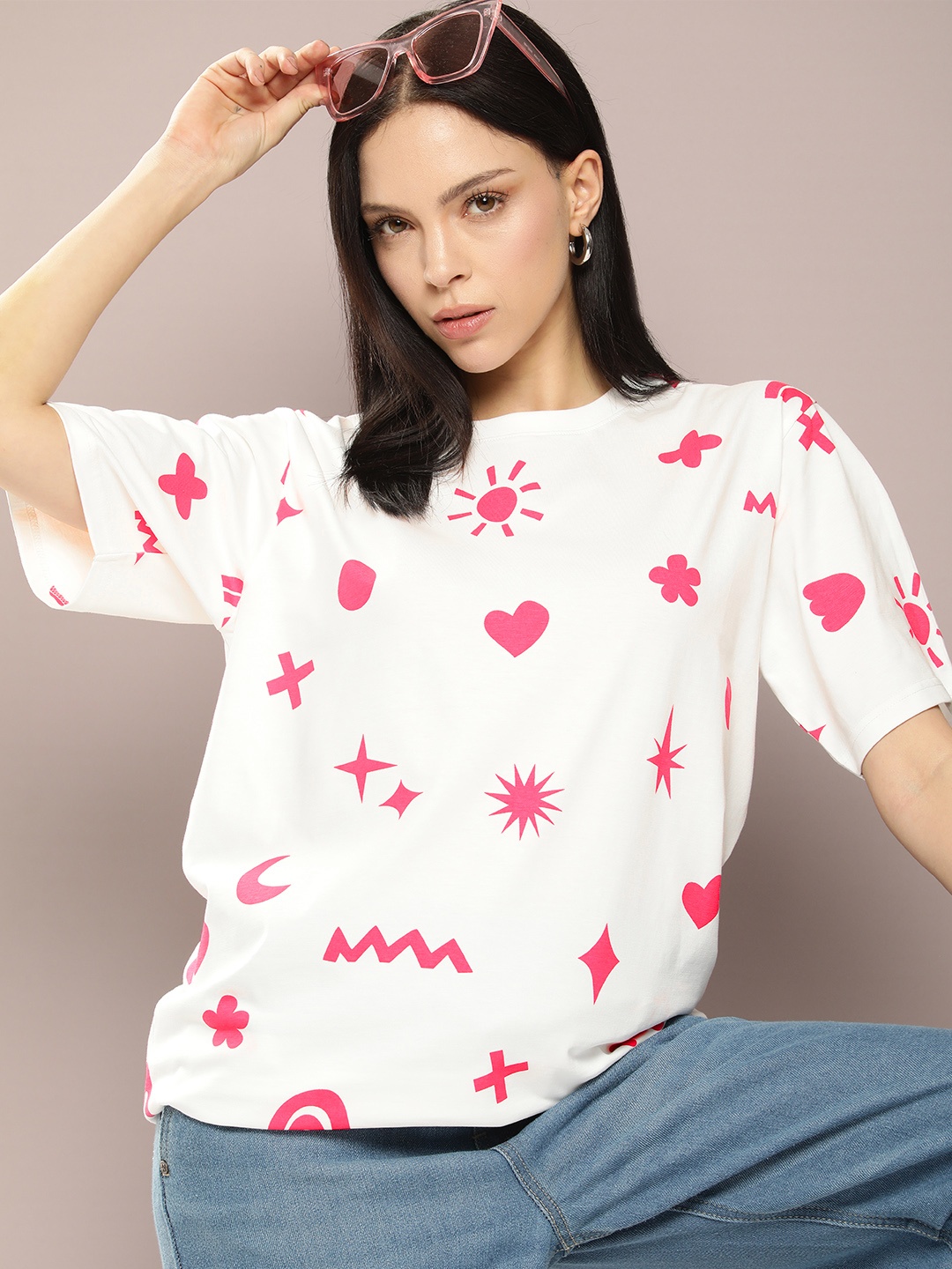

DILLINGER Women Graphic Printed T-shirt, Off white