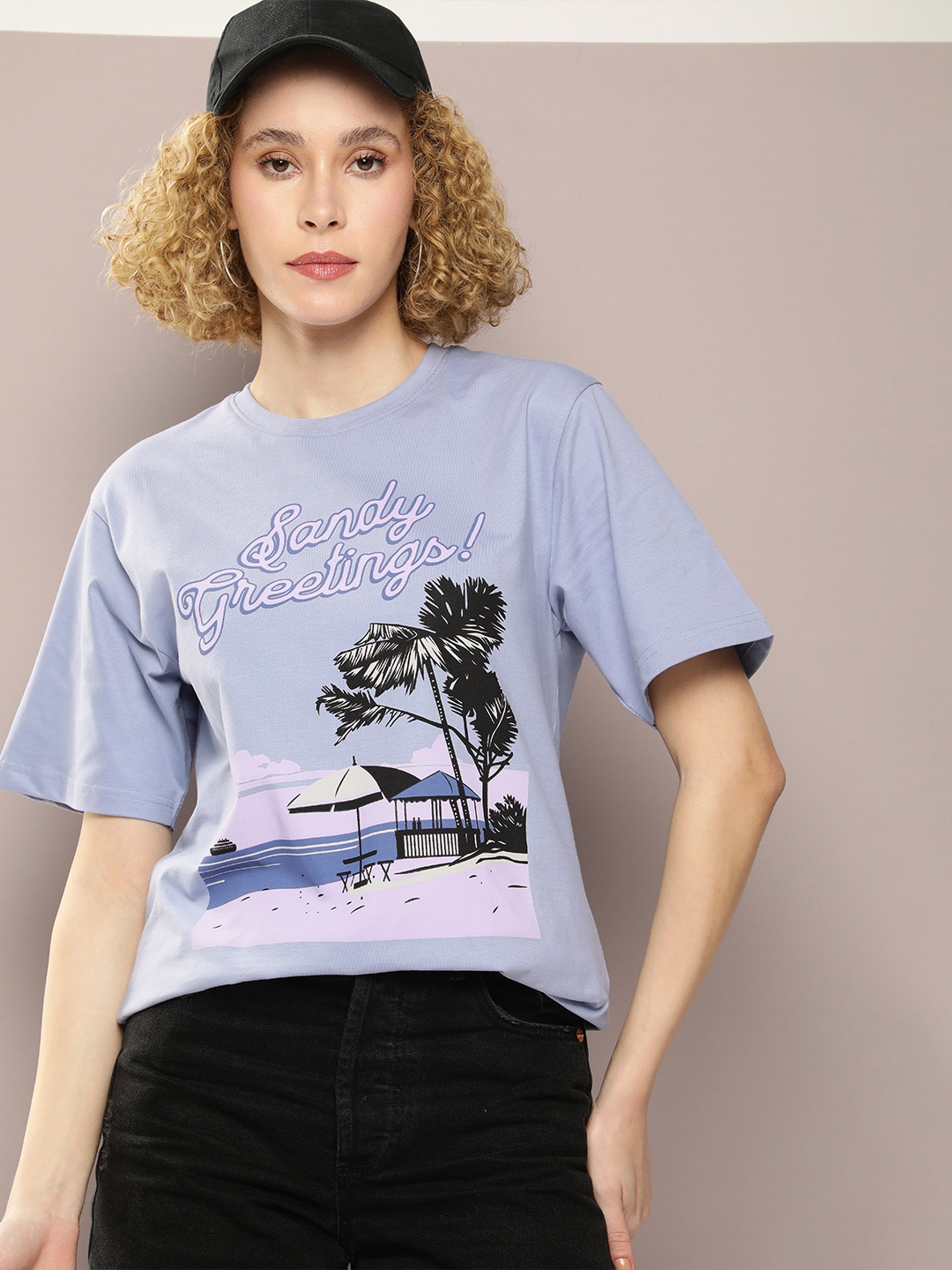 

DILLINGER Women Graphic Printed T-shirt, Purple