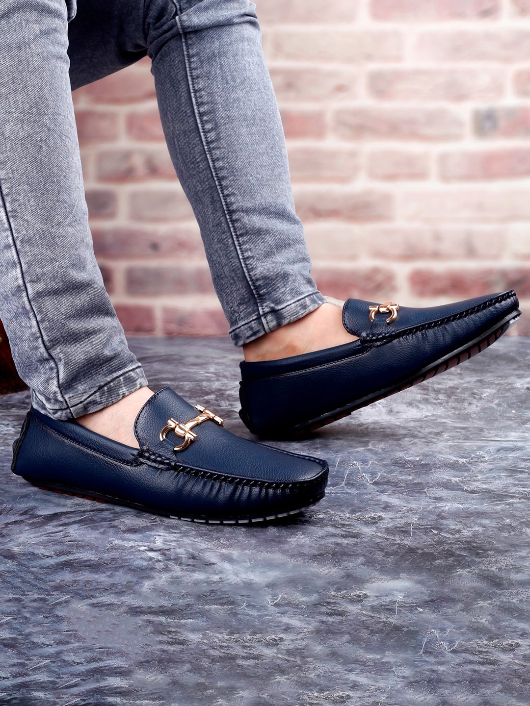 

Bxxy Men High-Top Loafers, Blue