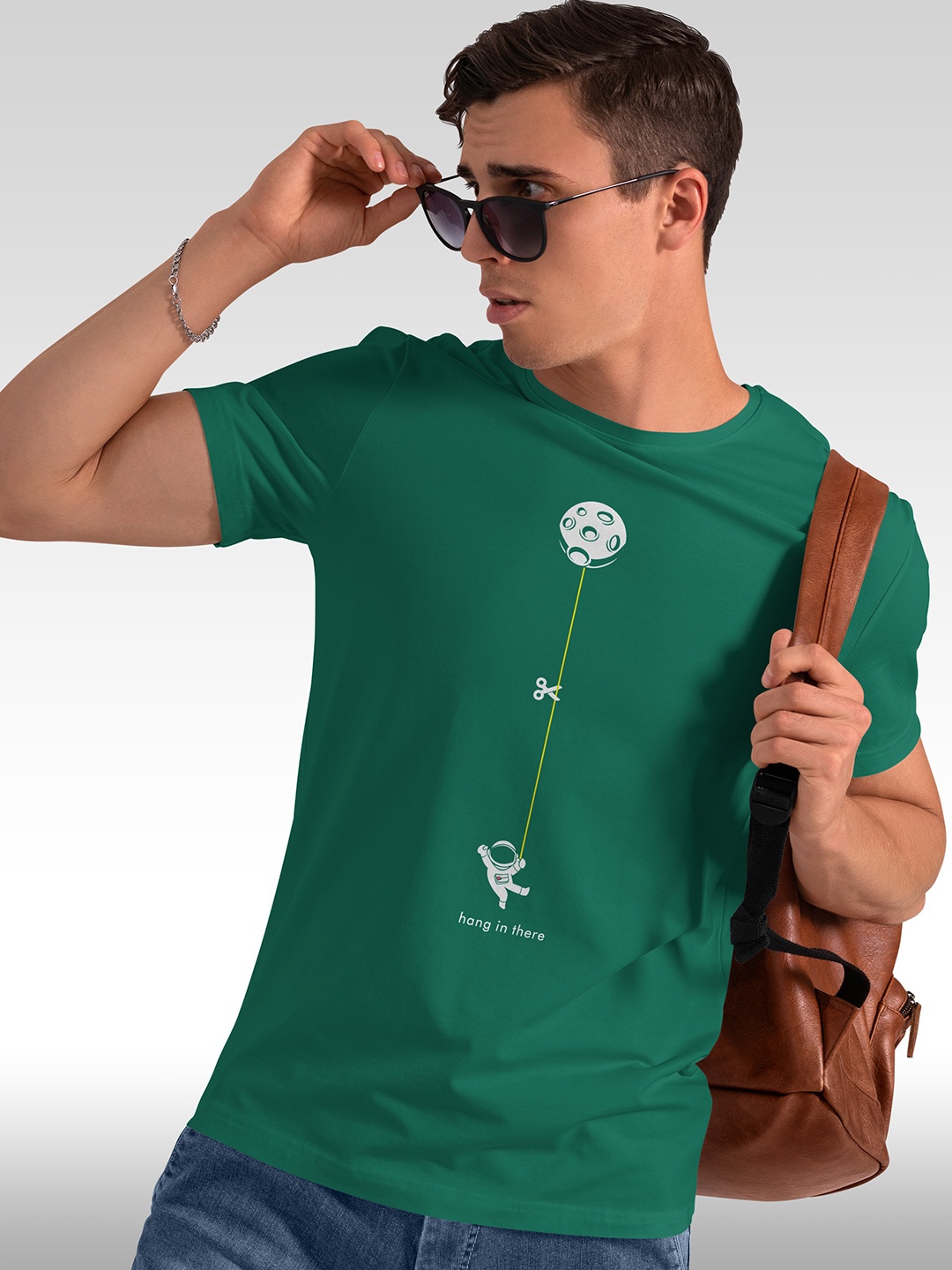 

BAESD Graphic Printed Round Neck Short Sleeves Cotton T-shirt, Green
